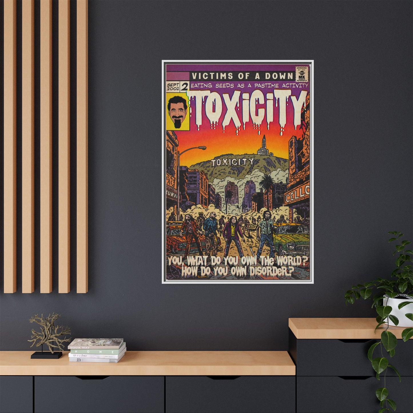 Toxicity - Matte Canvas, Framed (Multi-color)