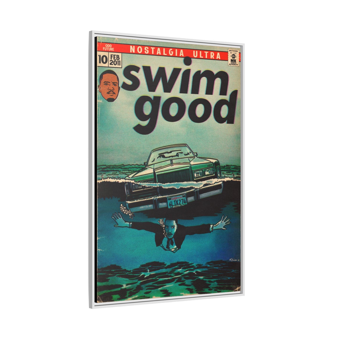 Swim Good - Matte Canvas, Framed (Multi-color)
