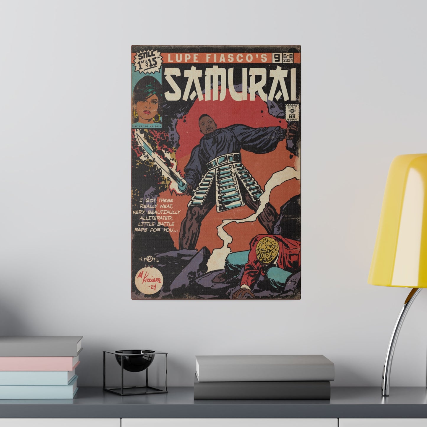 Lupe Fiasco - Samurai - Matte Canvas, Stretched, 0.75"