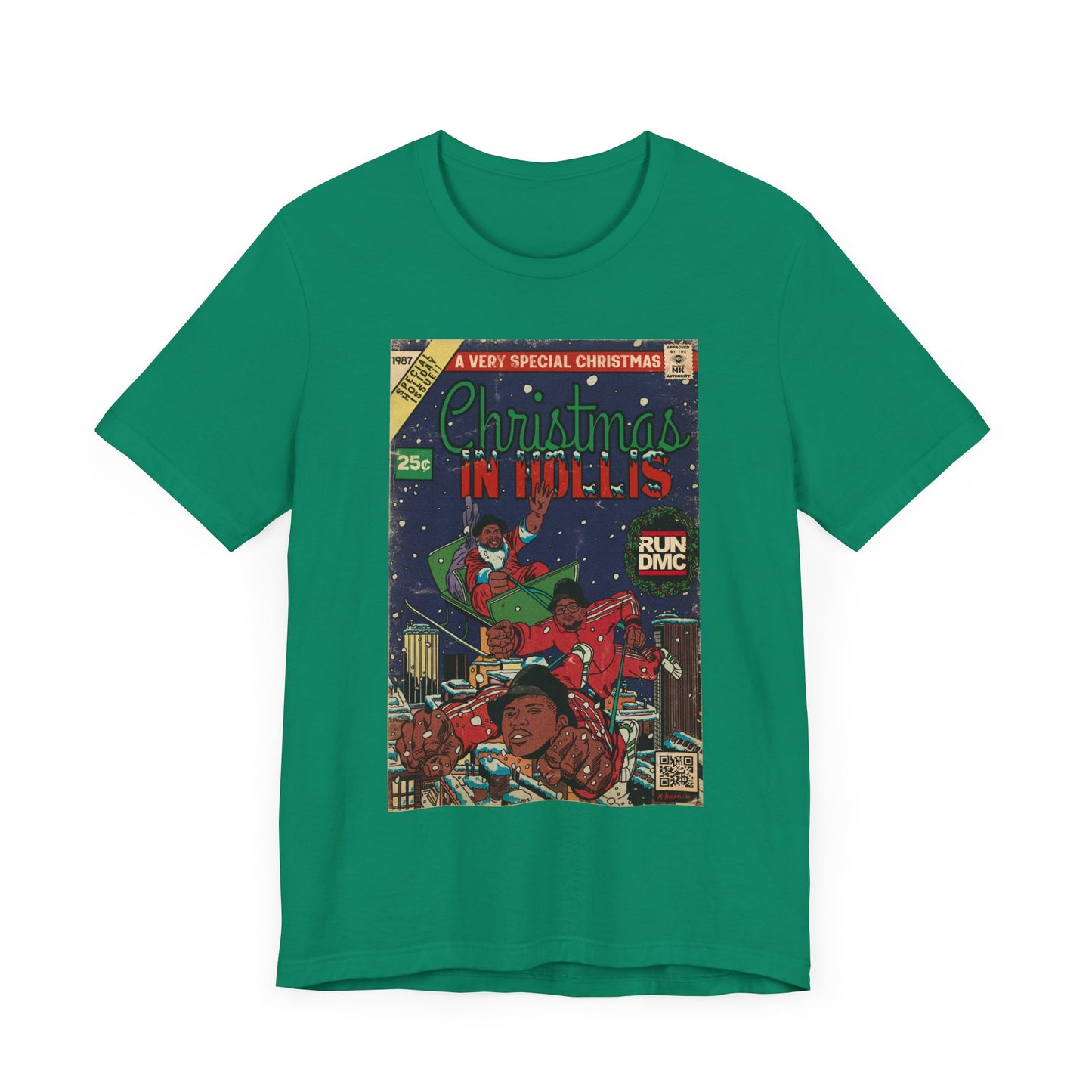 Christmas In Hollis - Hip Hop Comic Art - Unisex Jersey Short Sleeve Tee