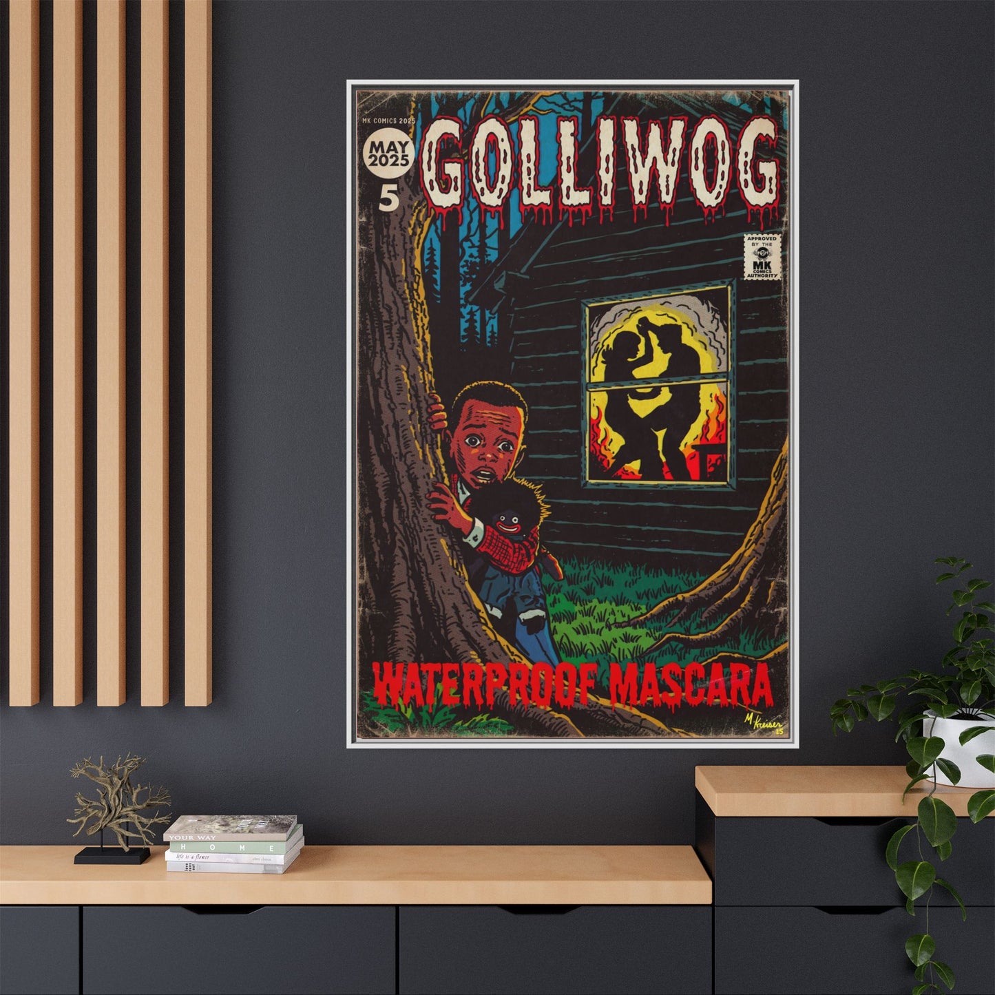Waterproof Mascara - Golliwog - Matte Canvas, Framed (Multi-color)