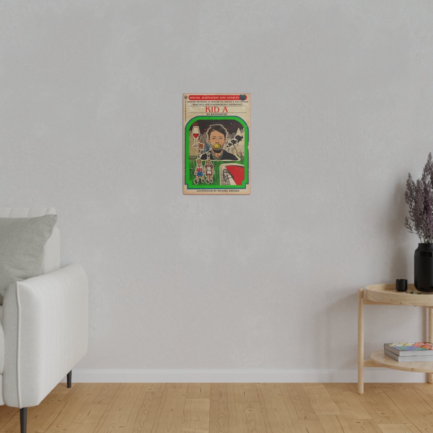 Radiohead- Kid A - Matte Canvas, Stretched, 0.75"
