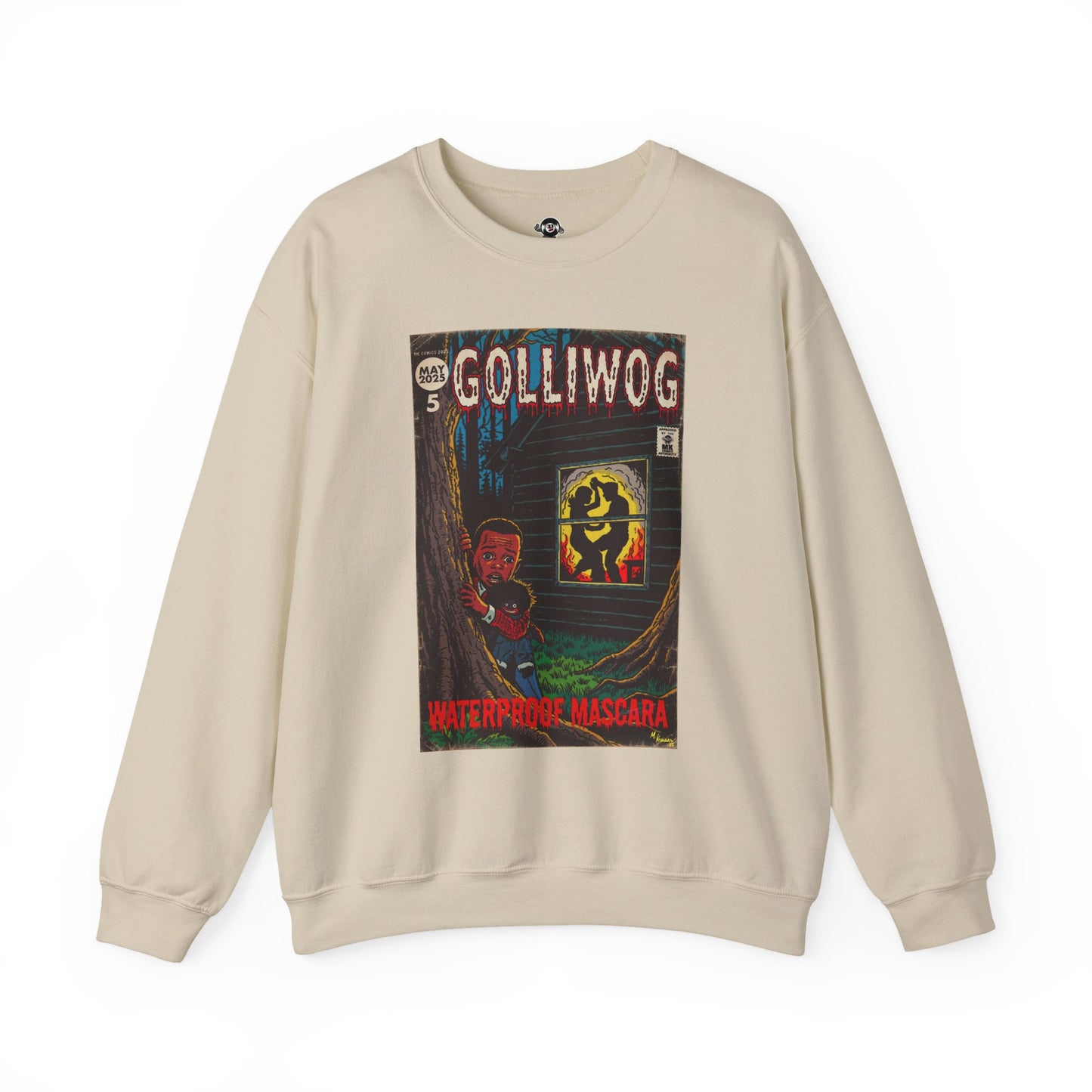 Waterproof Mascara - Golliwog - Unisex Heavy Blend™ Crewneck Sweatshirt