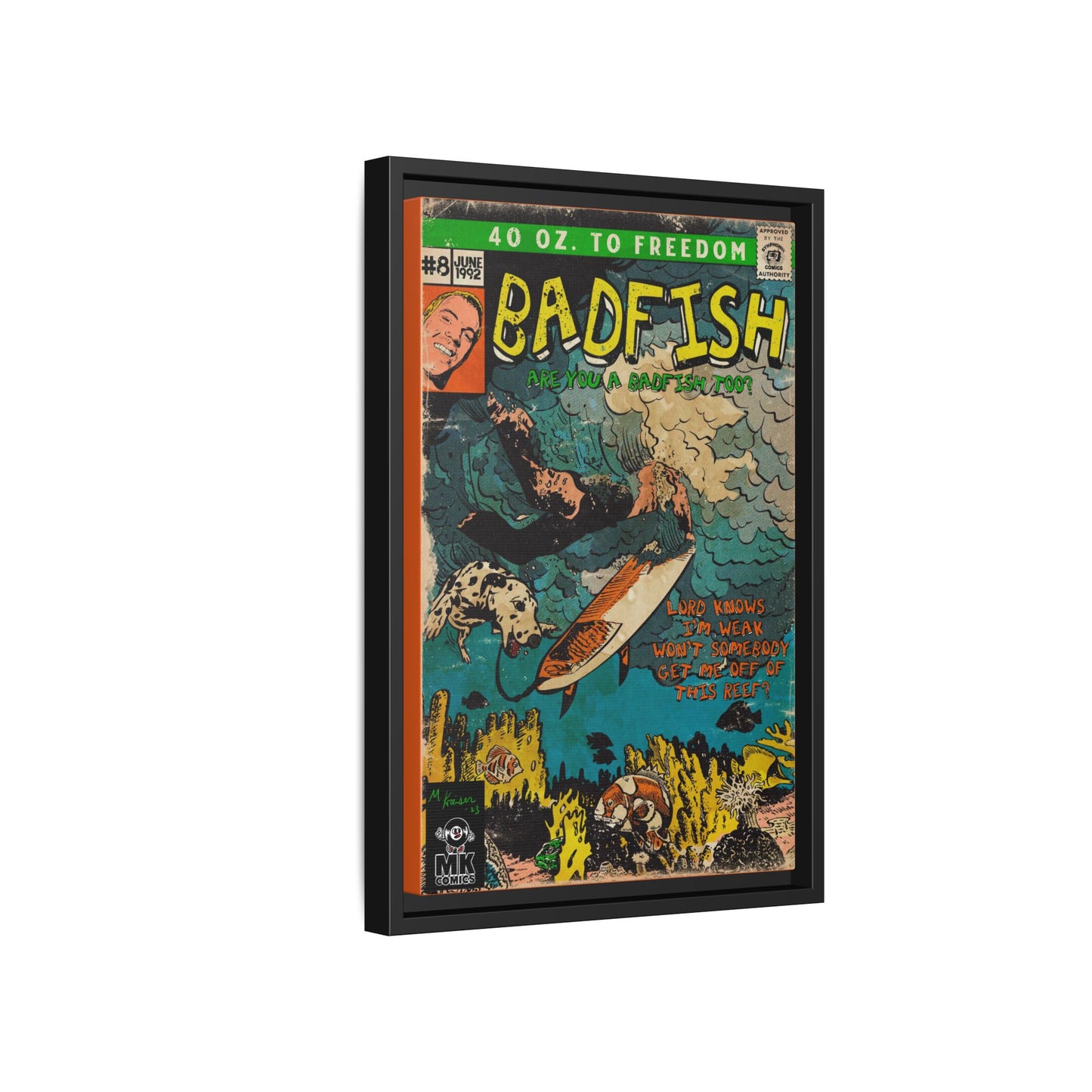 Badfish - Matte Canvas, Framed (Multi-color)