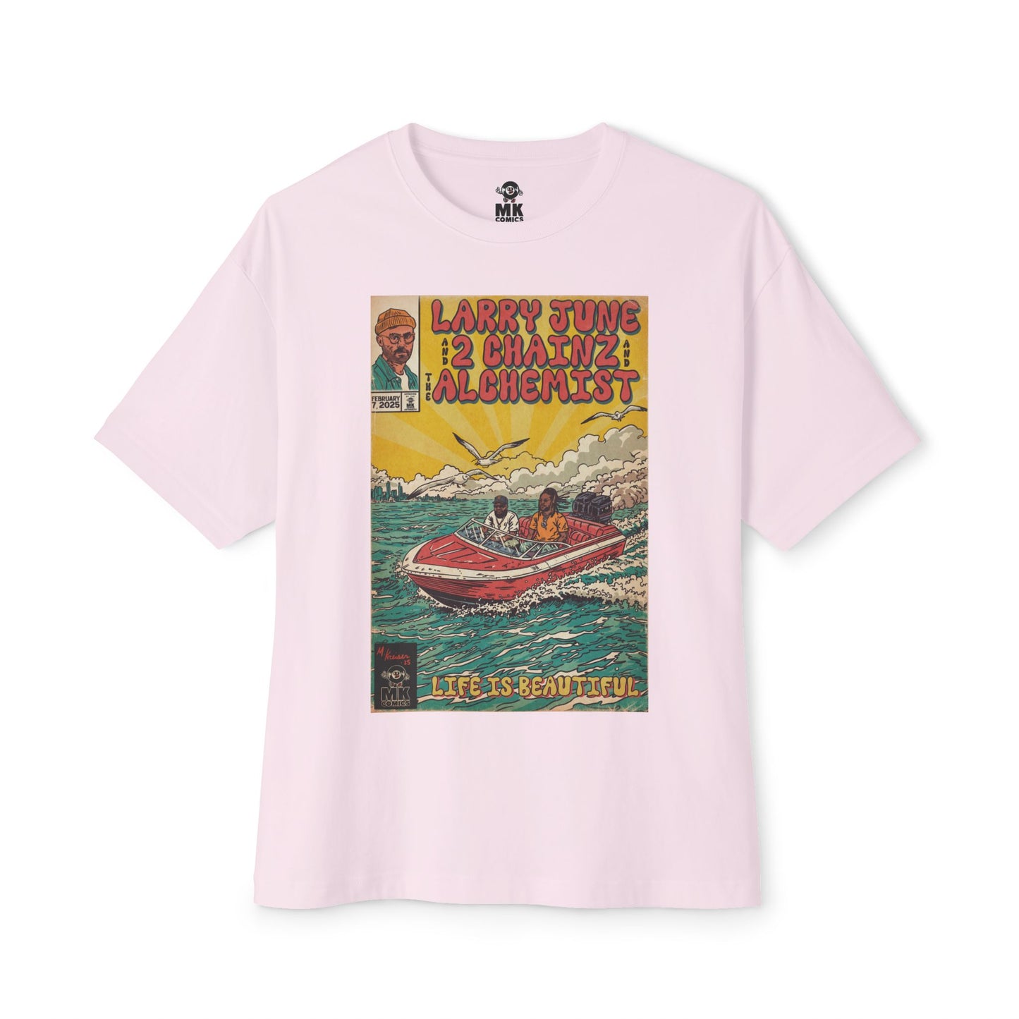 Life is Beautiful - June, Chainz, Alchemist - Unisex Oversized Boxy Tee
