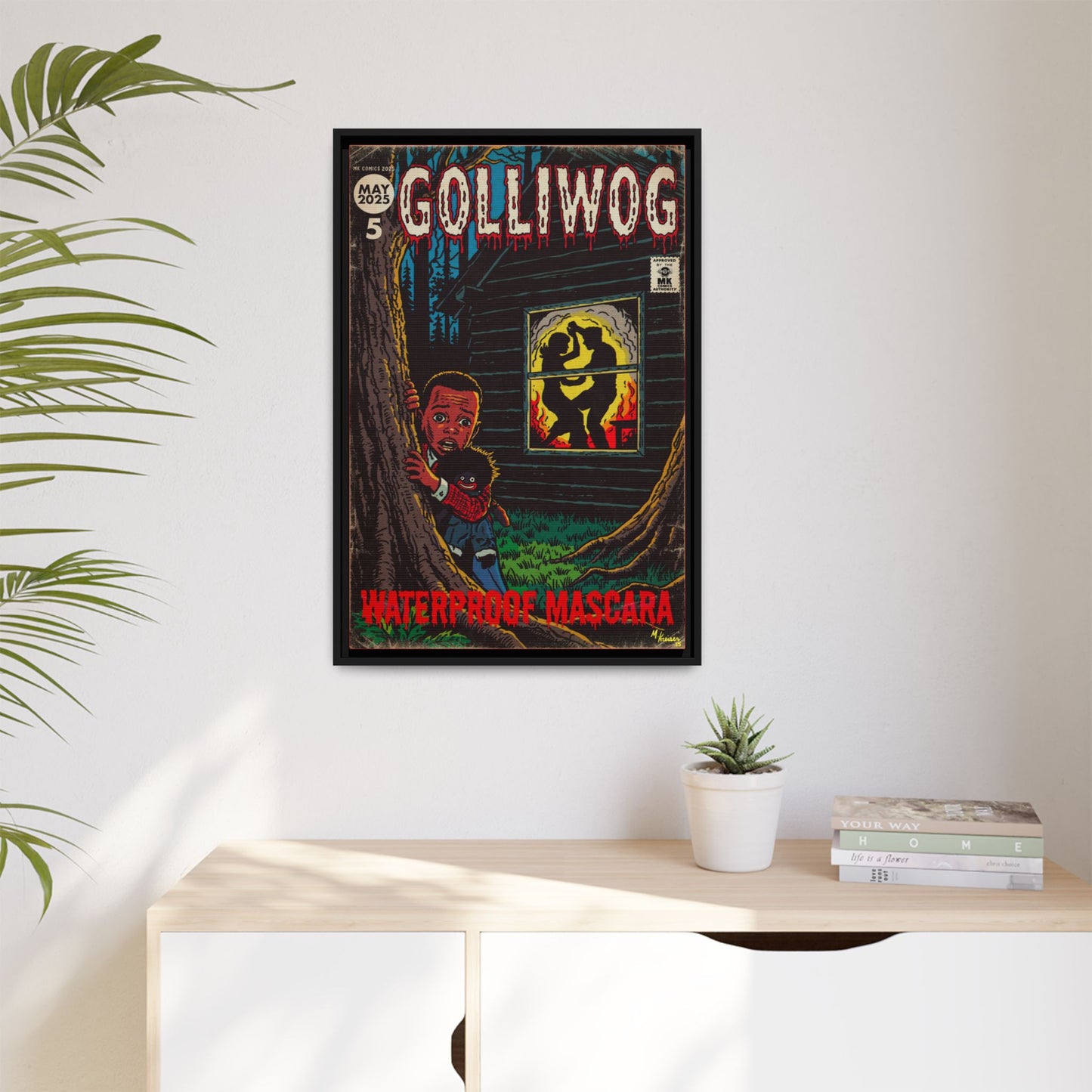 Waterproof Mascara - Golliwog - Matte Canvas, Framed (Multi-color)