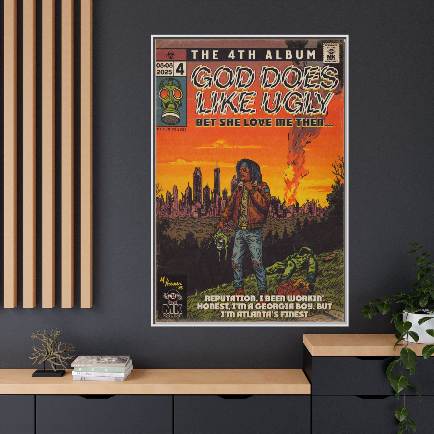 God Does Like Ugly - Matte Canvas, Framed (Multi-color)