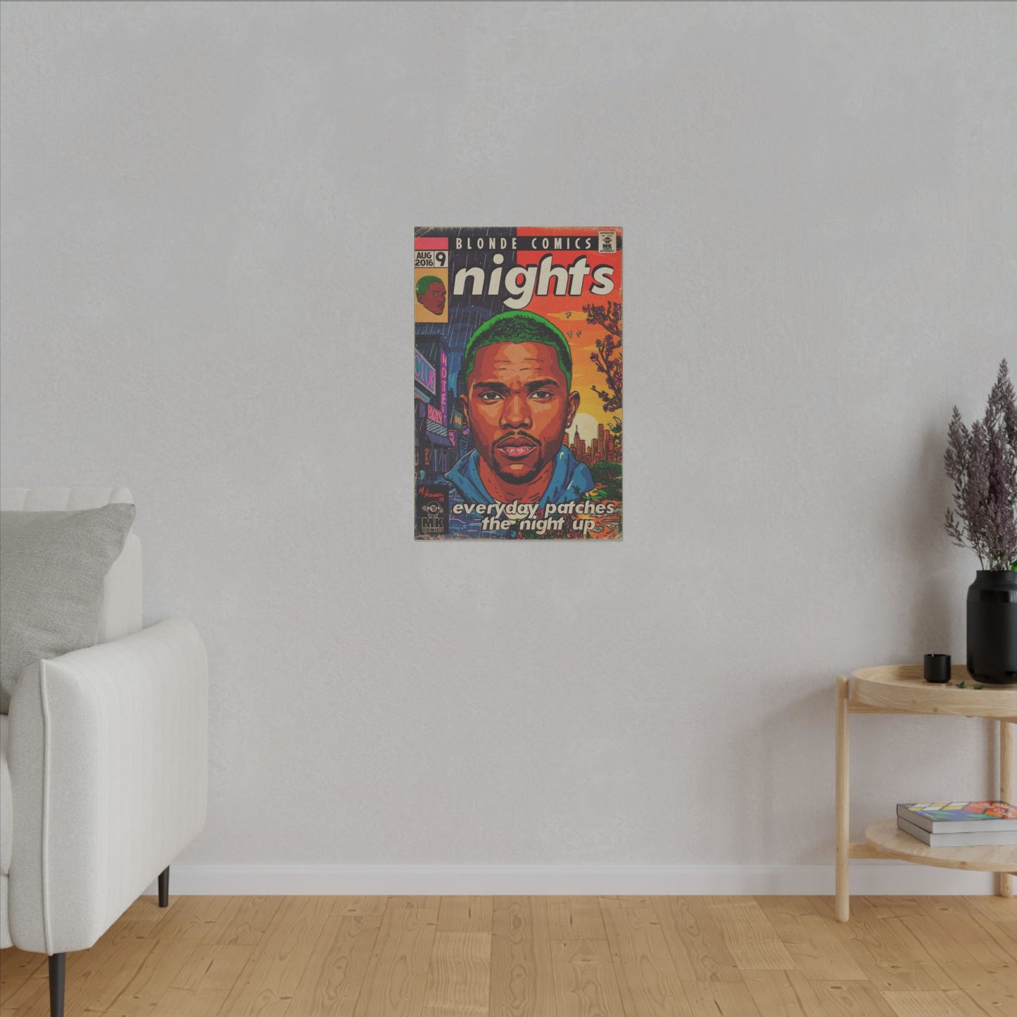 Frank Ocean -Nights - Matte Canvas, Stretched, 0.75" (Multi-Size)