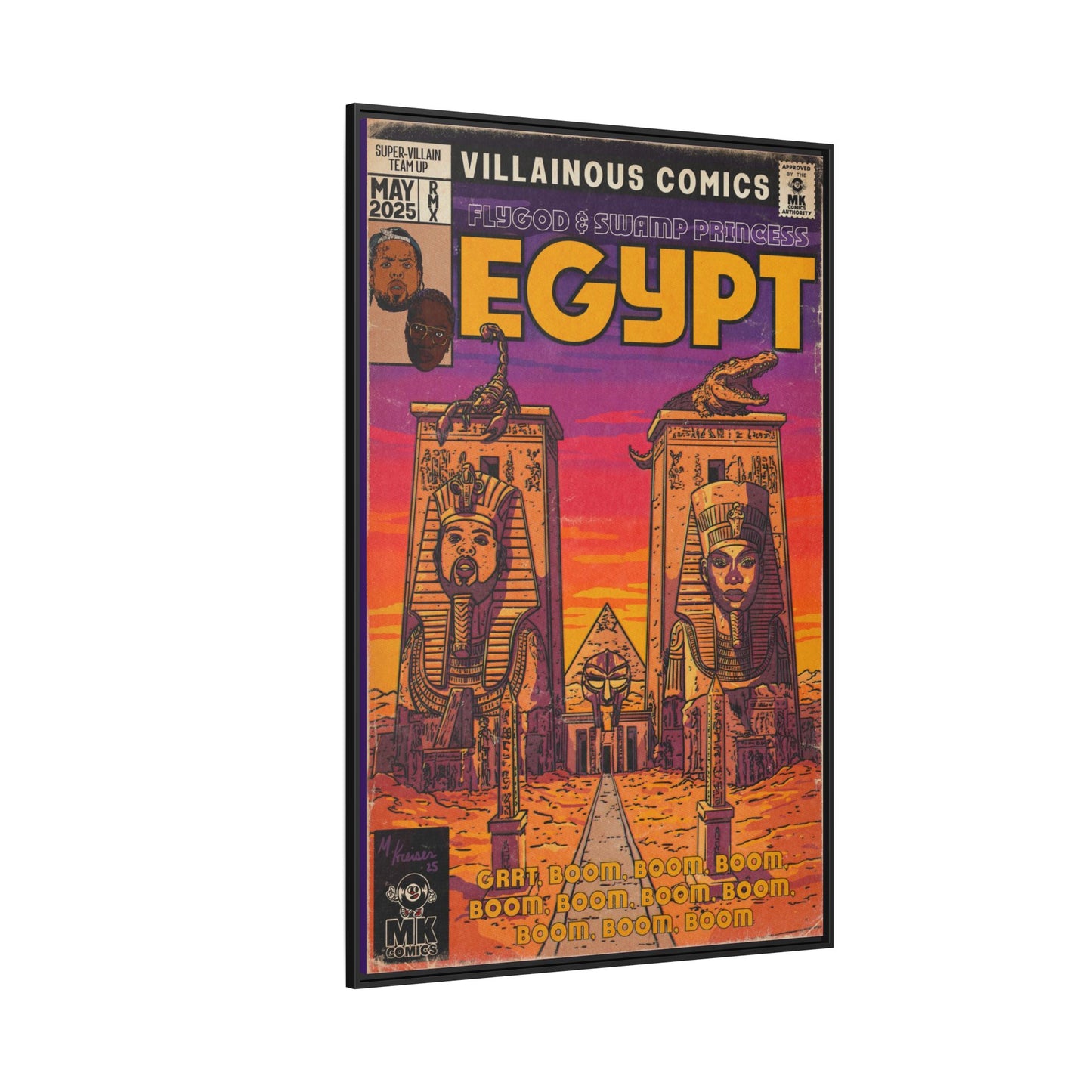 Egypt Remix - Matte Canvas, Framed (Multi-color)