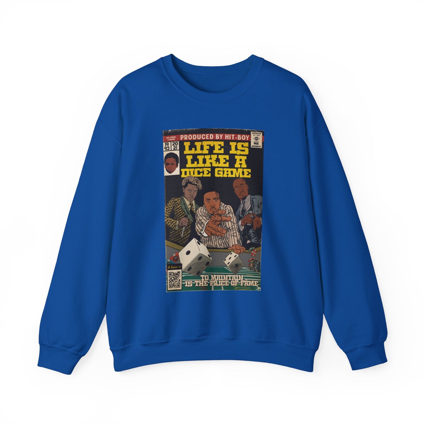 Nas, Cordae, & Freddie, Life Is Like A Dice Game - Unisex Heavy Blend™ Crewneck Sweatshirt