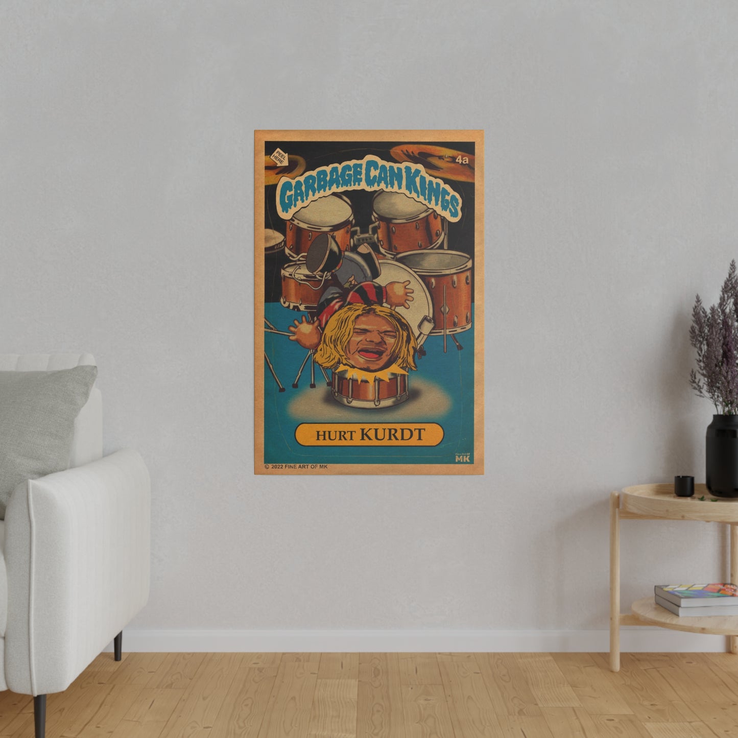 Hurt KURDT - Garbage Can Kings - Nirvana - Matte Canvas, Stretched, 0.75"