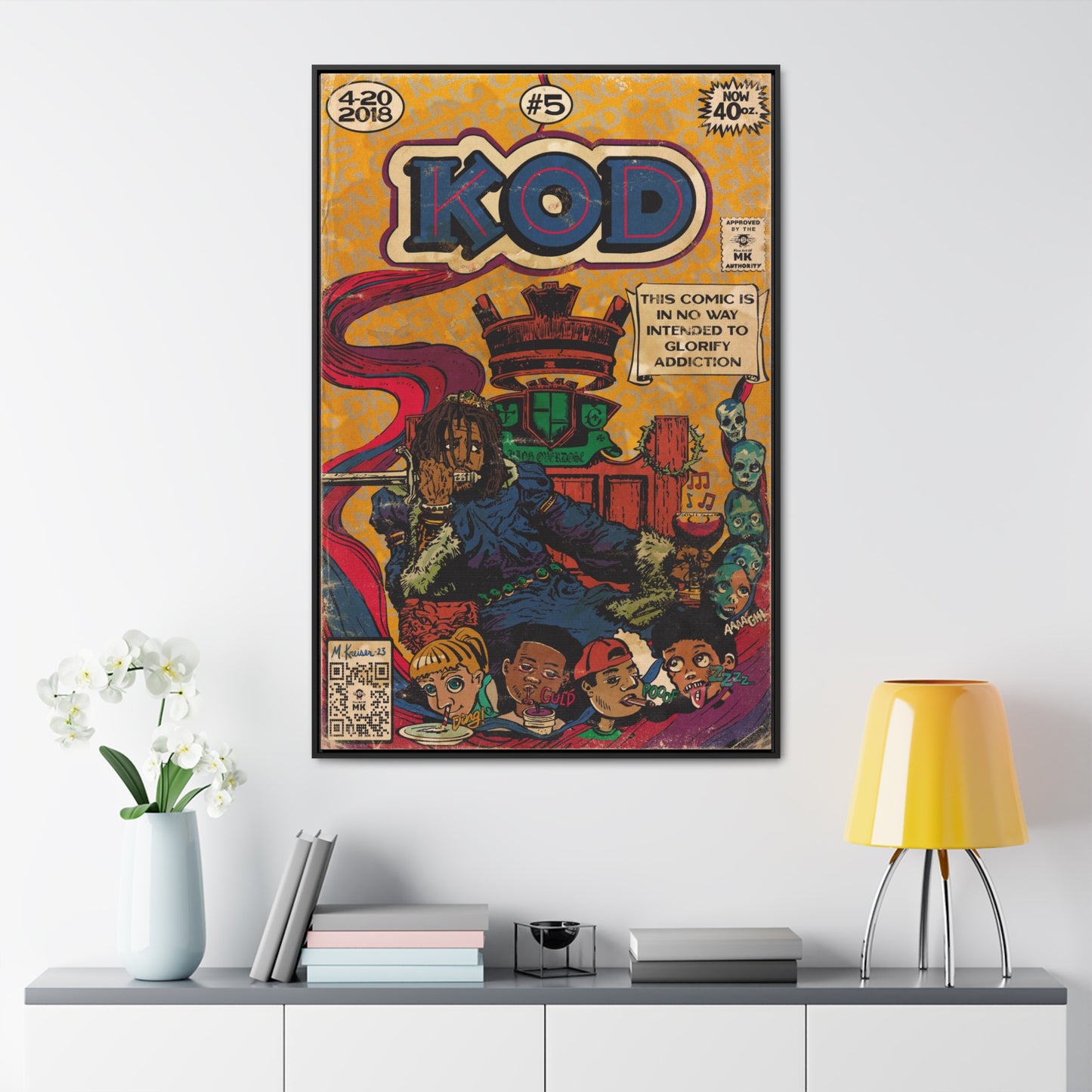 J.Cole - KOD - Gallery Canvas Wraps, Vertical Frame