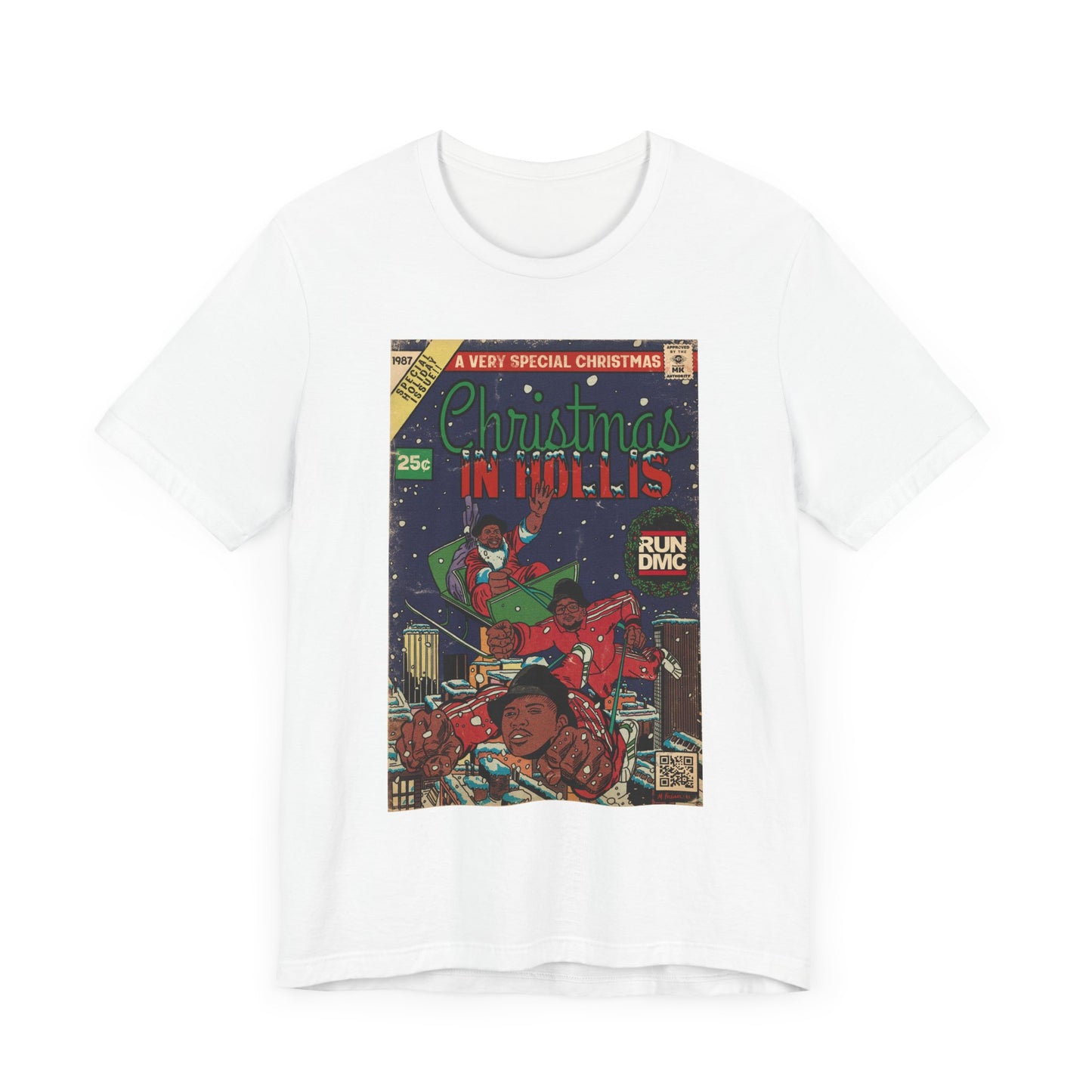 Christmas In Hollis - Hip Hop Comic Art - Unisex Jersey Short Sleeve Tee