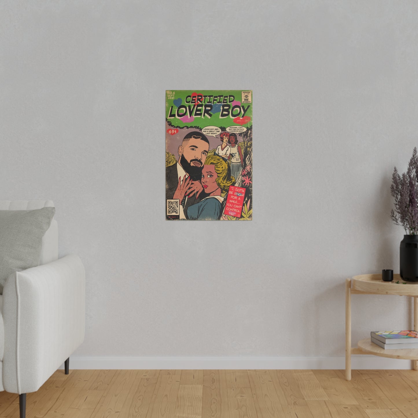 Drake - Certified Lover Boy - Matte Canvas, Stretched, 0.75"