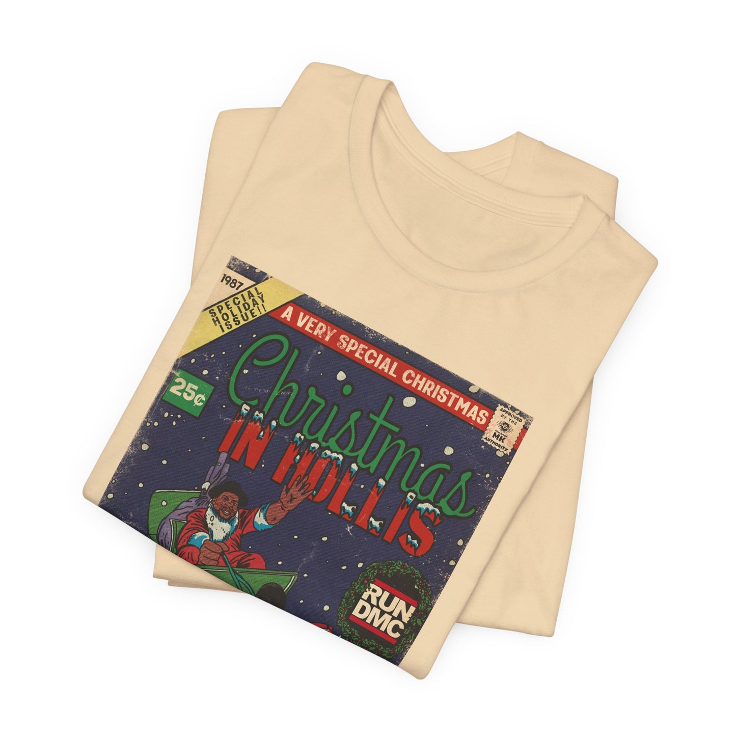 Christmas In Hollis - Hip Hop Comic Art - Unisex Jersey Short Sleeve Tee