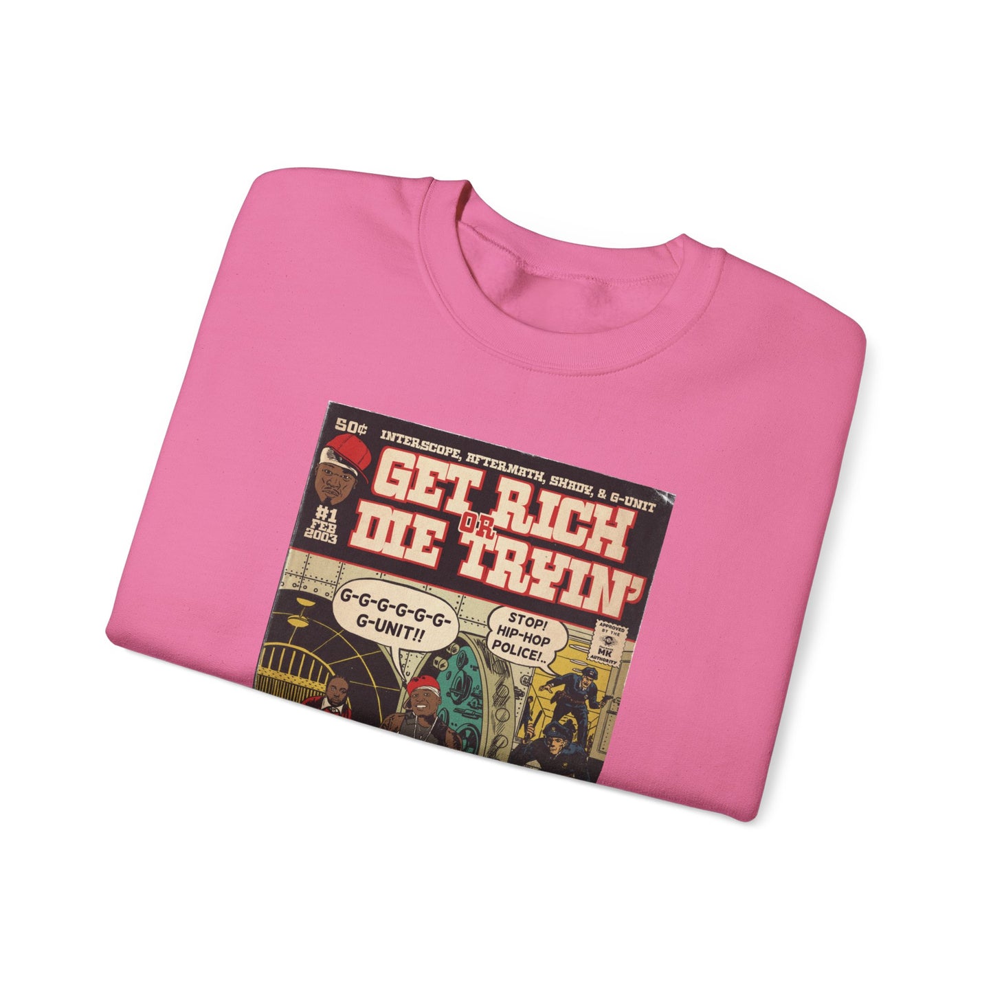 Get Rich Or Die Tryin - Comic Art - Unisex Heavy Blend™ Crewneck Sweatshirt