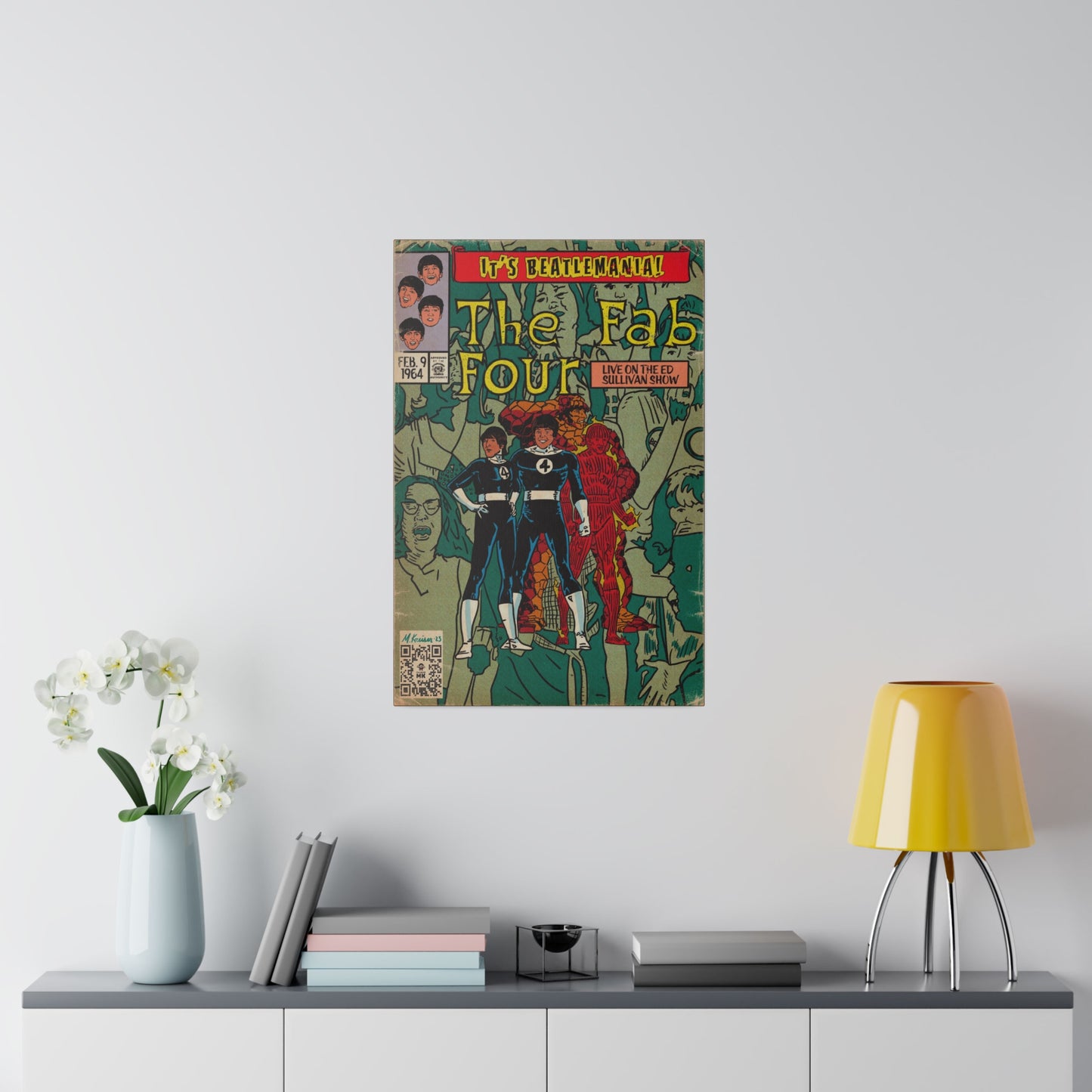 The Beatles - Beatlemania - Matte Canvas, Stretched, 0.75"