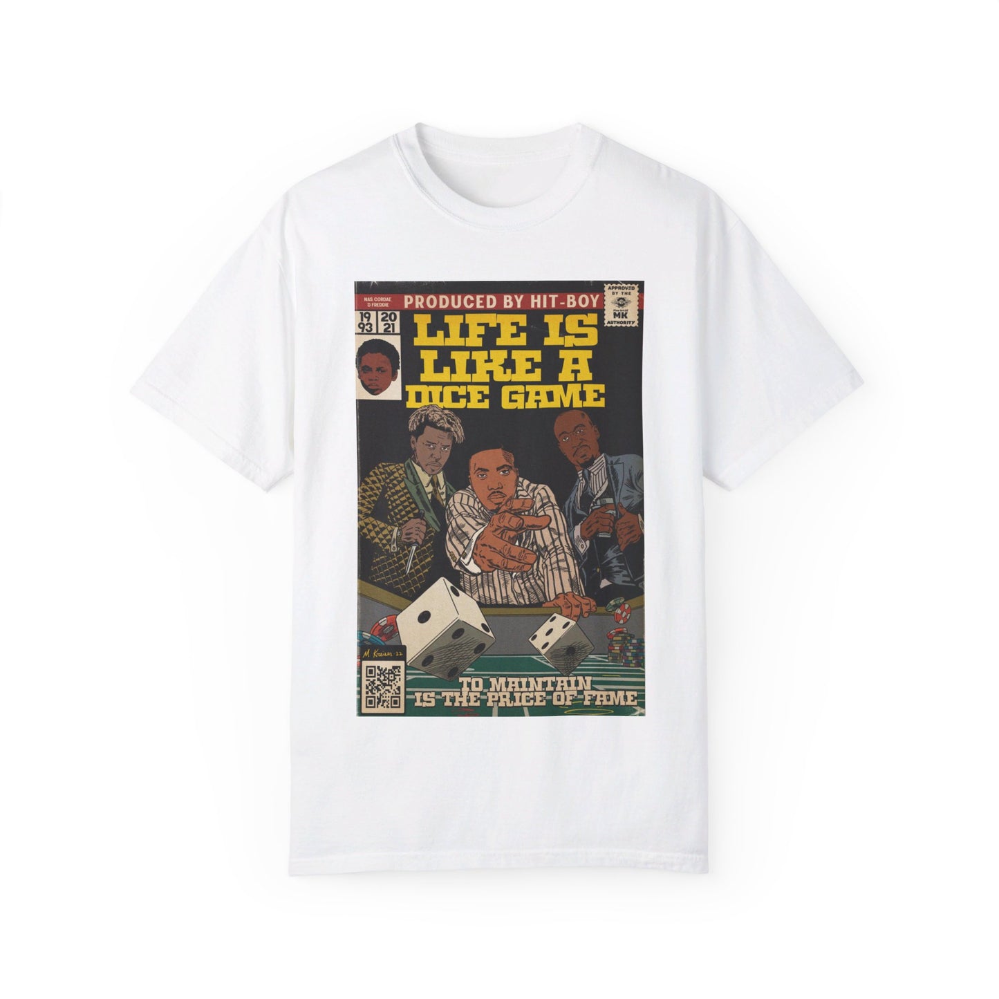 Nas, Freddie Gibbs, Cordae - Life is Like a Dice Game - Unisex Comfort Colors T-shirt
