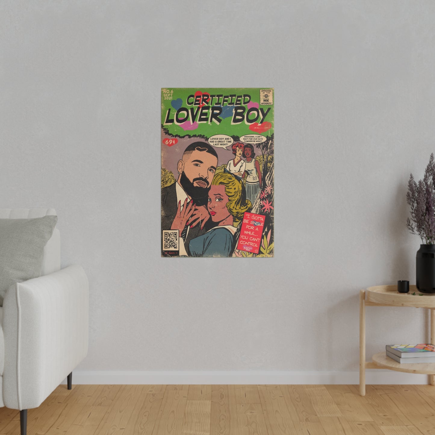 Drake - Certified Lover Boy - Matte Canvas, Stretched, 0.75"