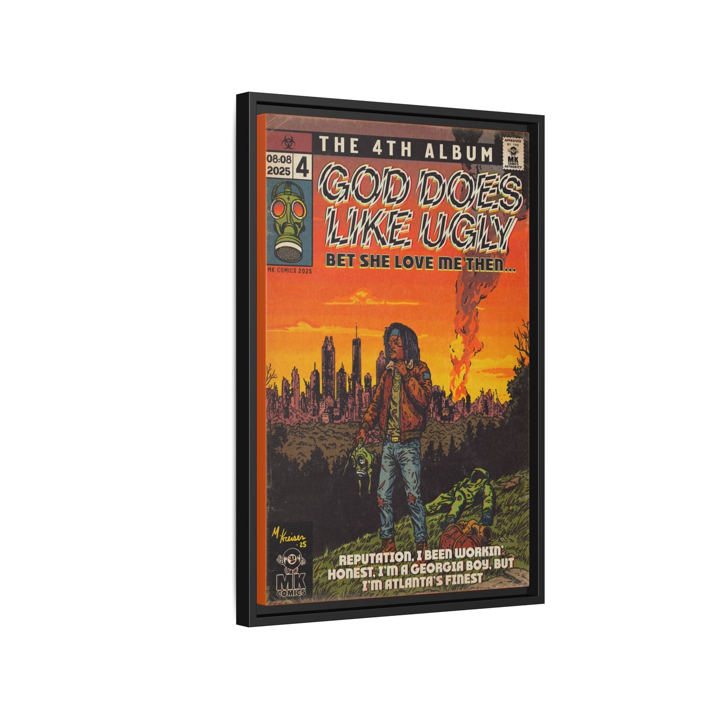 God Does Like Ugly - Matte Canvas, Framed (Multi-color)