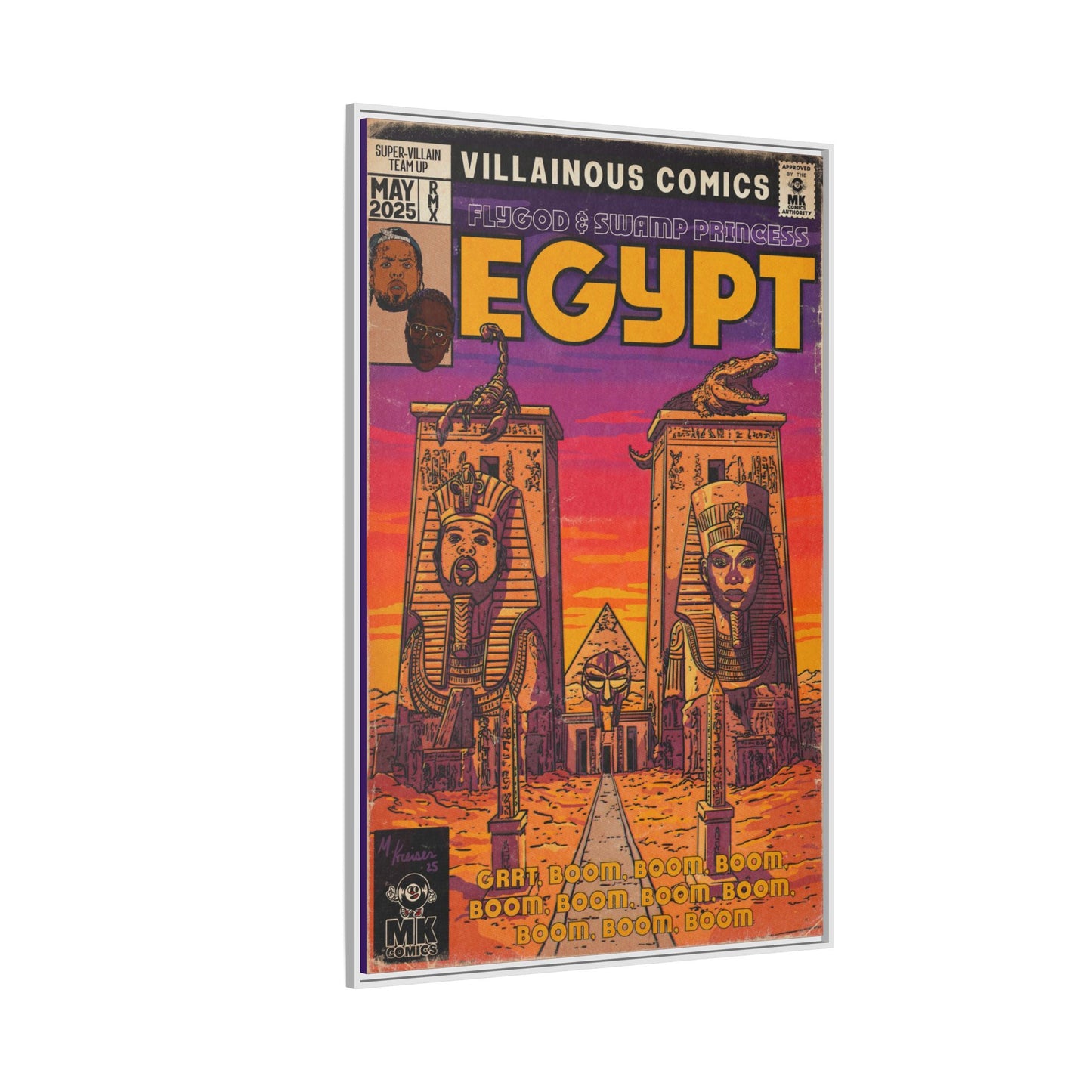 Egypt Remix - Matte Canvas, Framed (Multi-color)