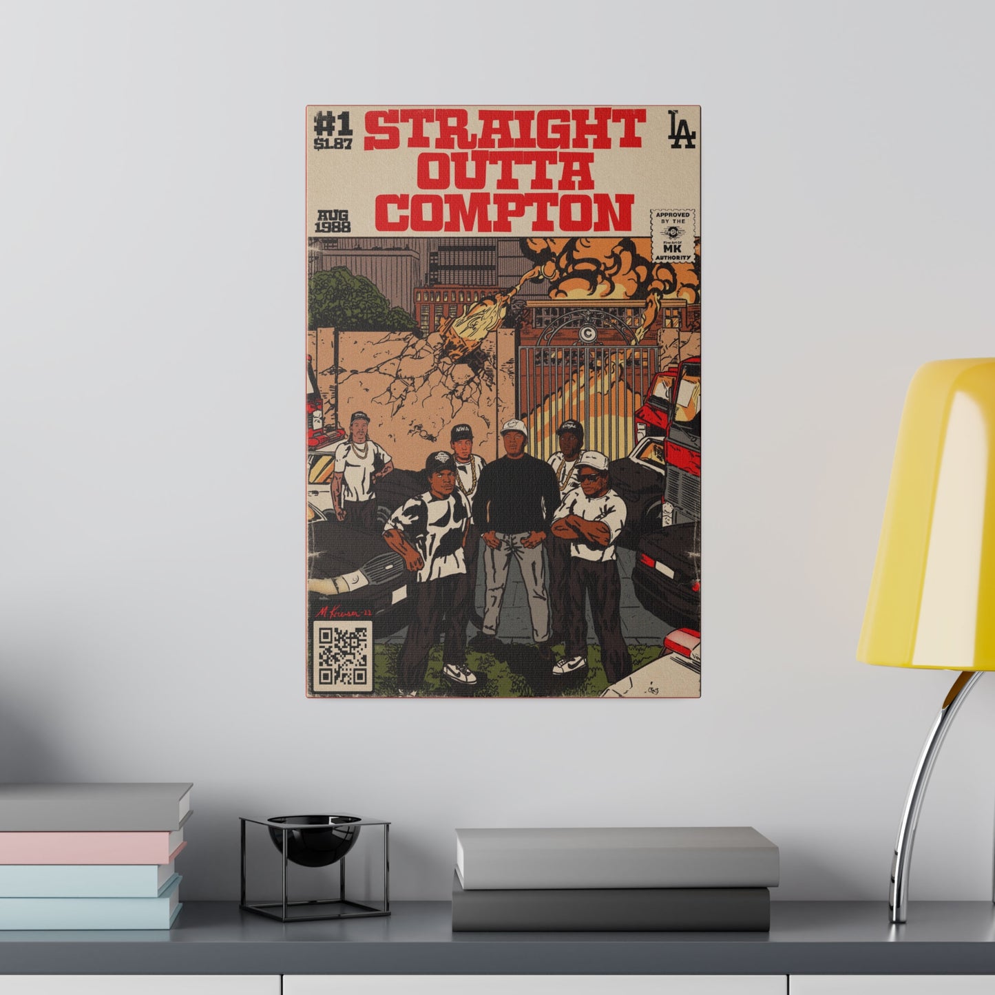 NWA - Straight Outta Compton - Matte Canvas, Stretched, 0.75"