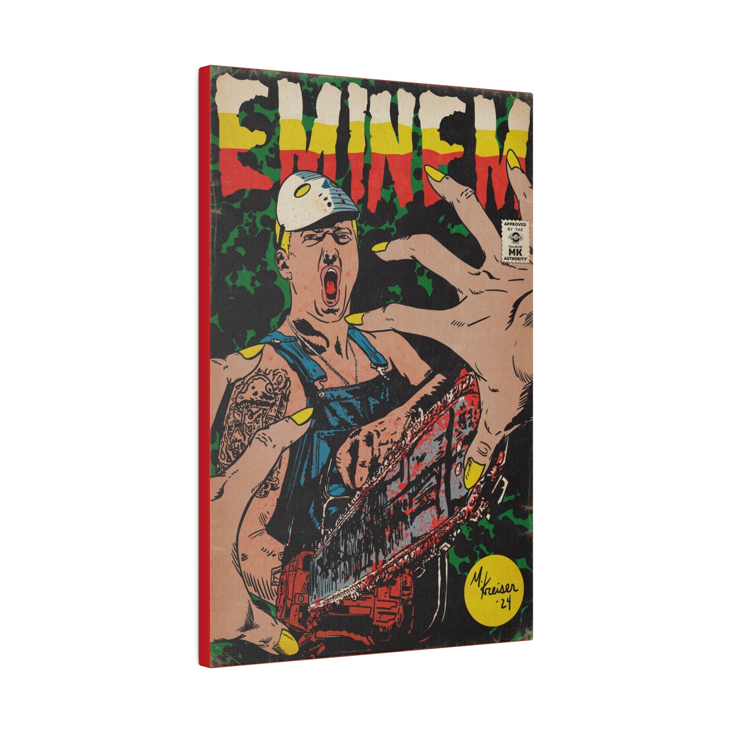 Em - Comic Book Art - Matte Canvas, Stretched, 0.75"