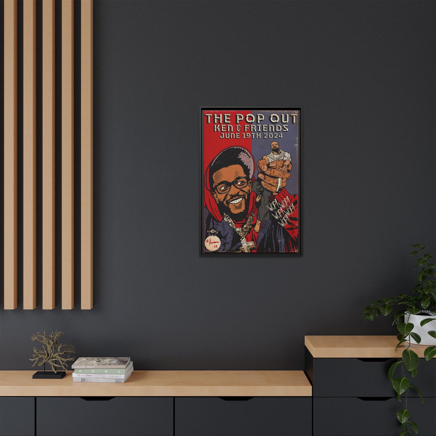 Kendrick Lamar - The Pop Out - Gallery Canvas Wraps, Vertical Frame