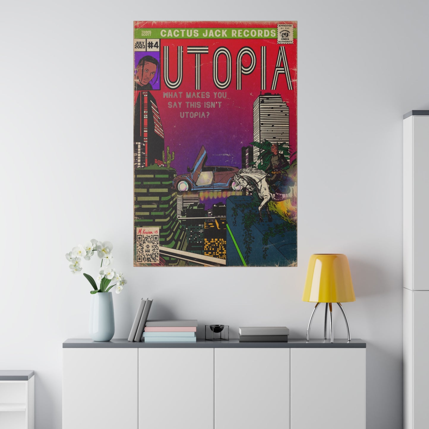Travis Scott - Utopia - Matte Canvas, Stretched, 0.75"