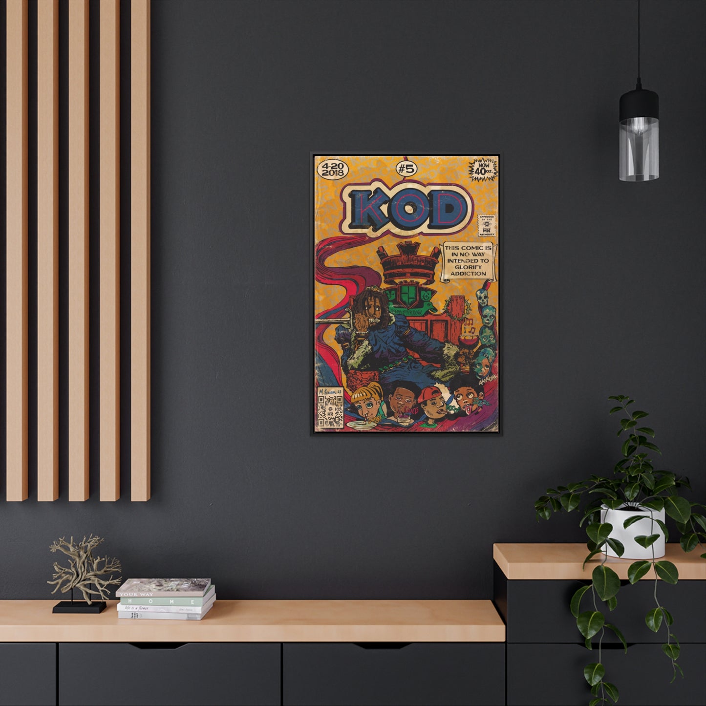 J.Cole - KOD - Gallery Canvas Wraps, Vertical Frame