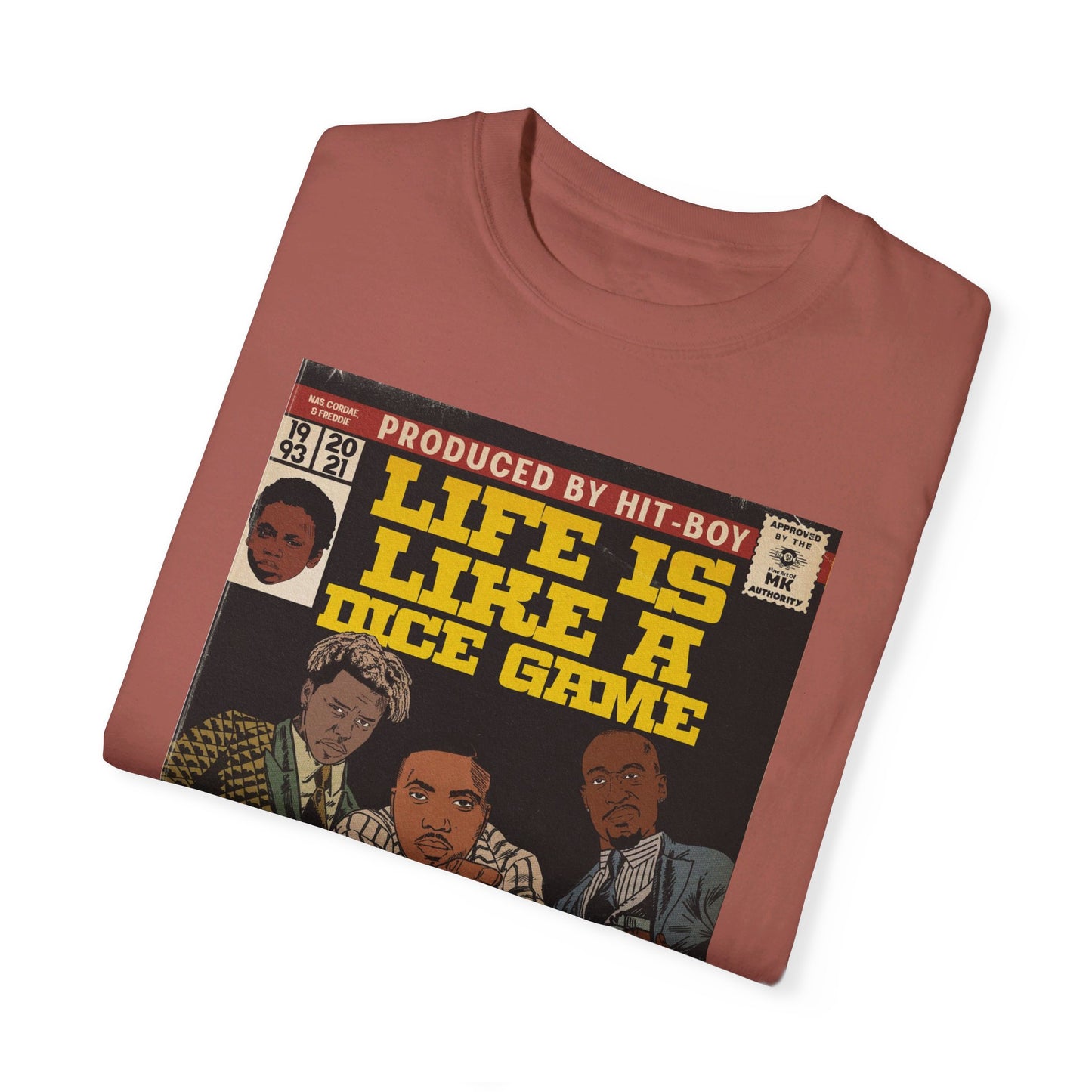 Nas, Freddie Gibbs, Cordae - Life is Like a Dice Game - Unisex Comfort Colors T-shirt