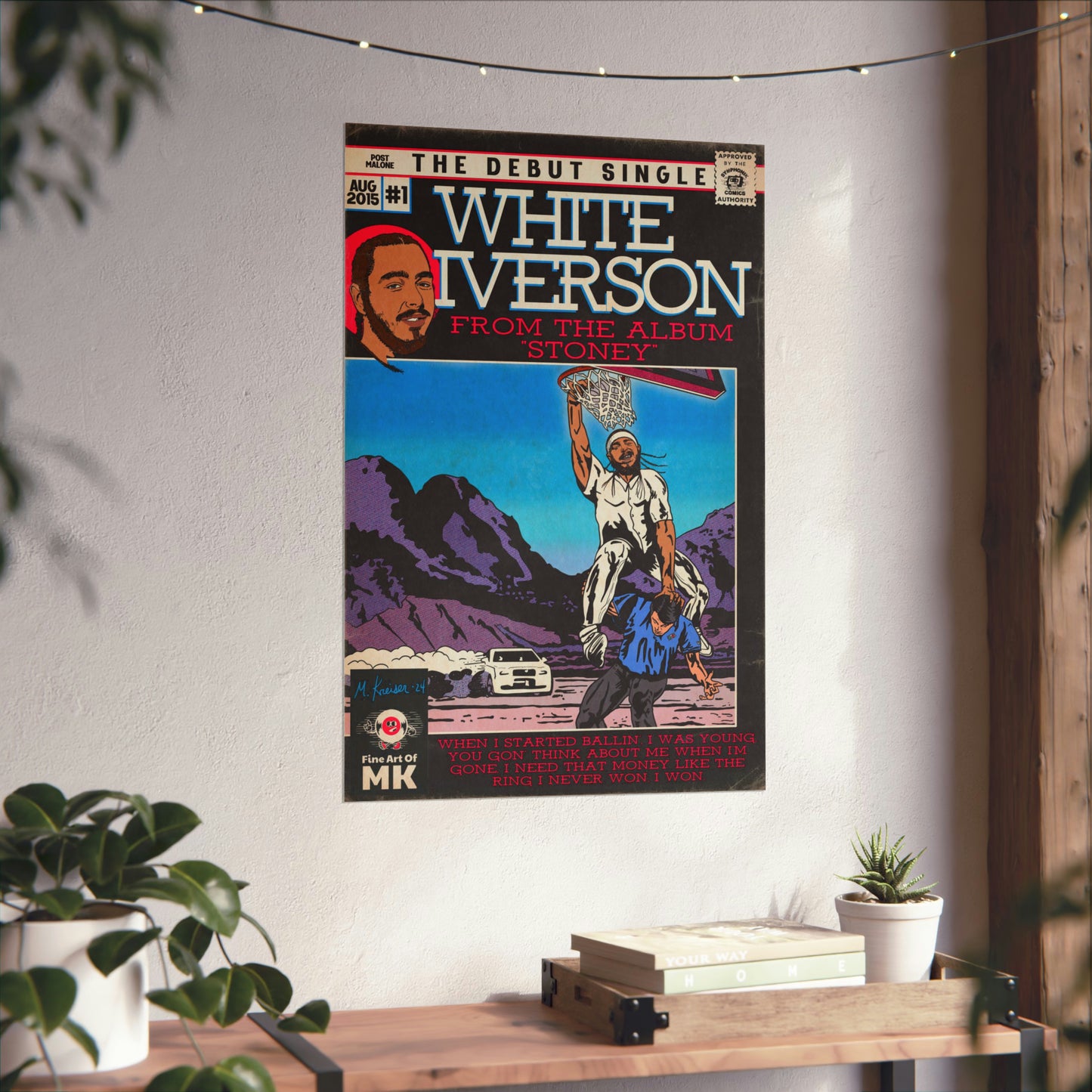 Post Malone - White Iverson - Matte Vertical Posters
