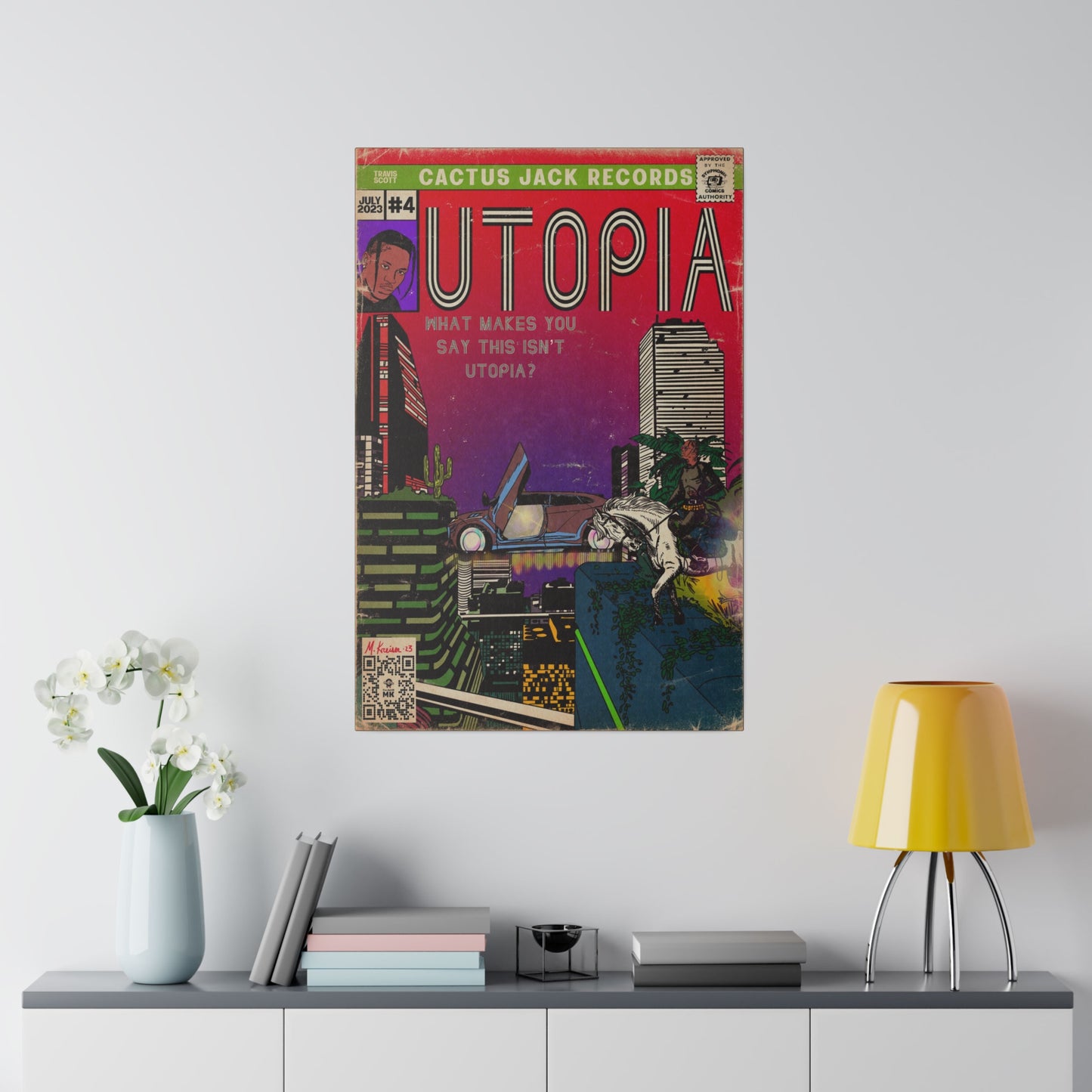 Travis Scott - Utopia - Matte Canvas, Stretched, 0.75"