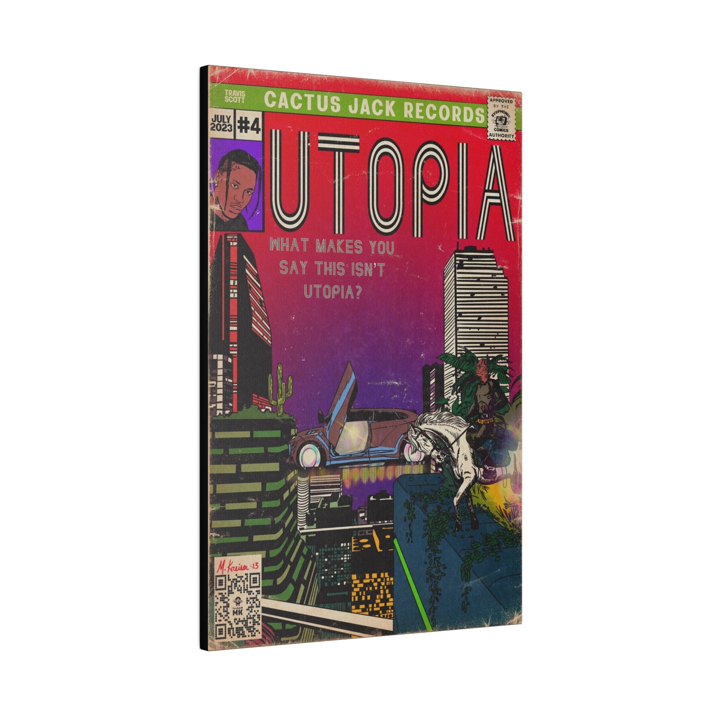 Travis Scott - Utopia - Matte Canvas, Stretched, 0.75"