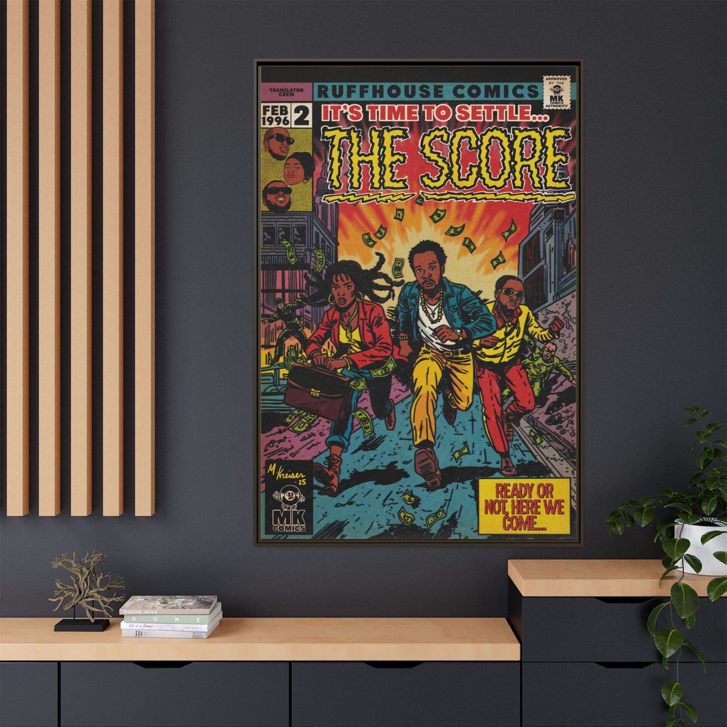 The Score - Matte Canvas, Framed (Multi-color)