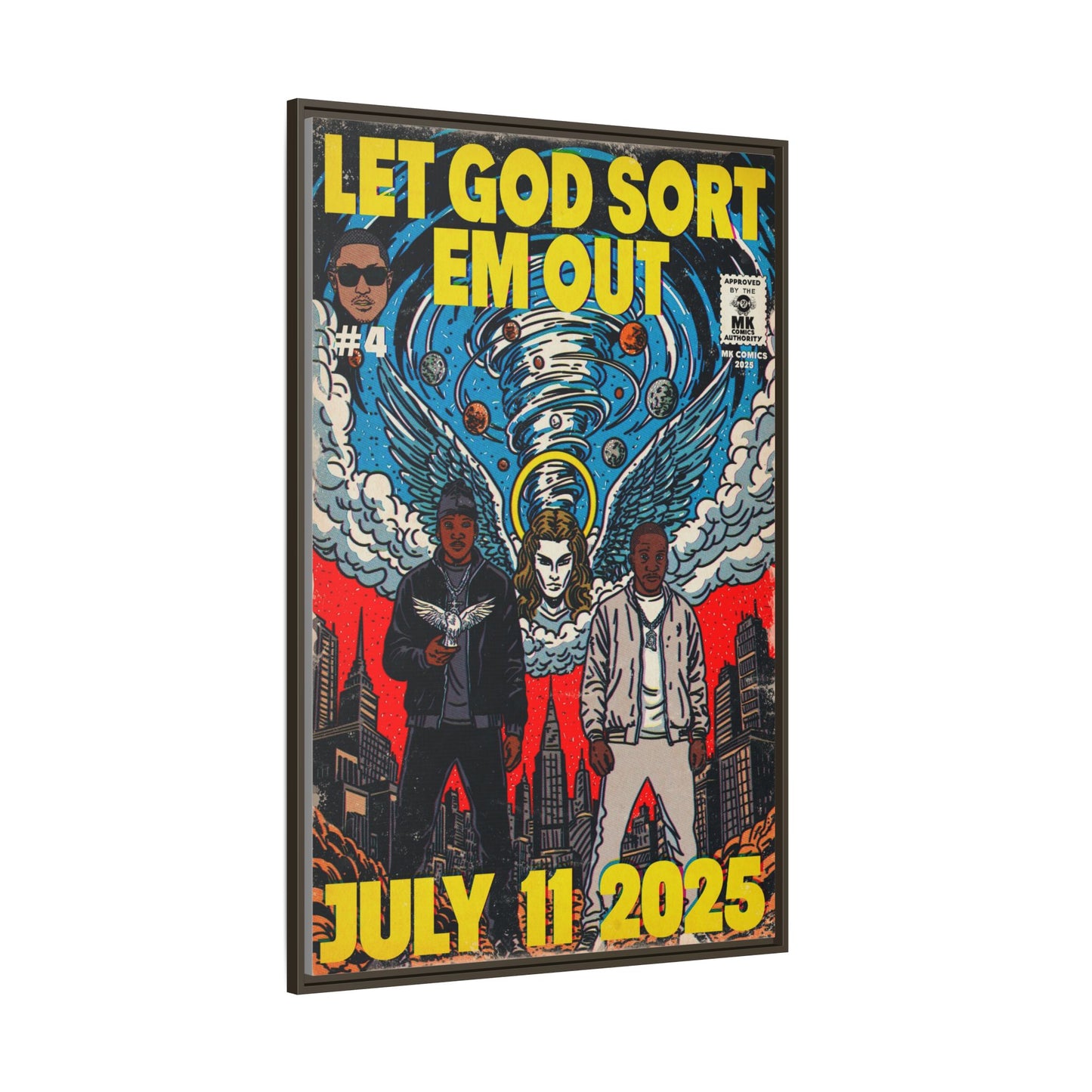 Let God Sort Em Out - Matte Canvas, Framed (Multi-color)