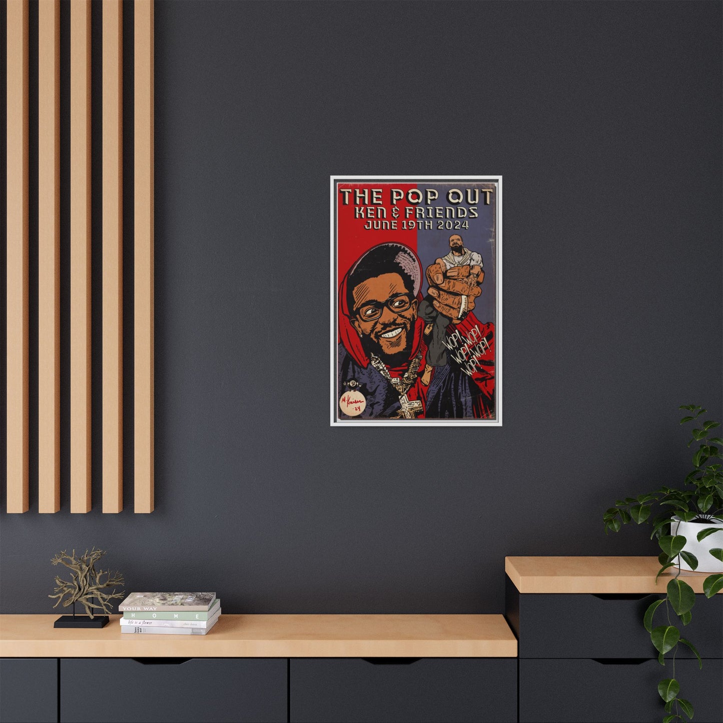 Kendrick Lamar - The Pop Out - Gallery Canvas Wraps, Vertical Frame