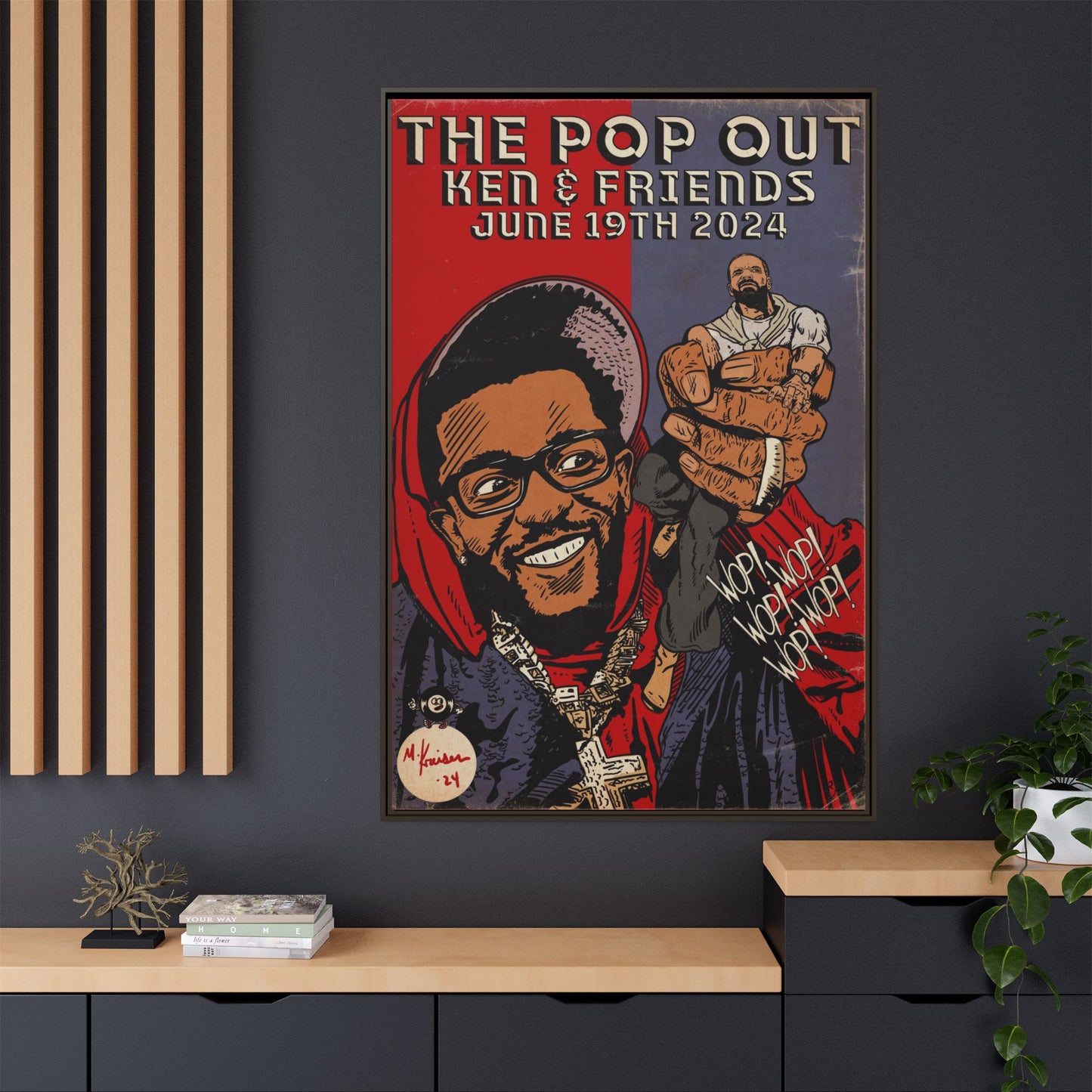 Kendrick Lamar - The Pop Out - Gallery Canvas Wraps, Vertical Frame