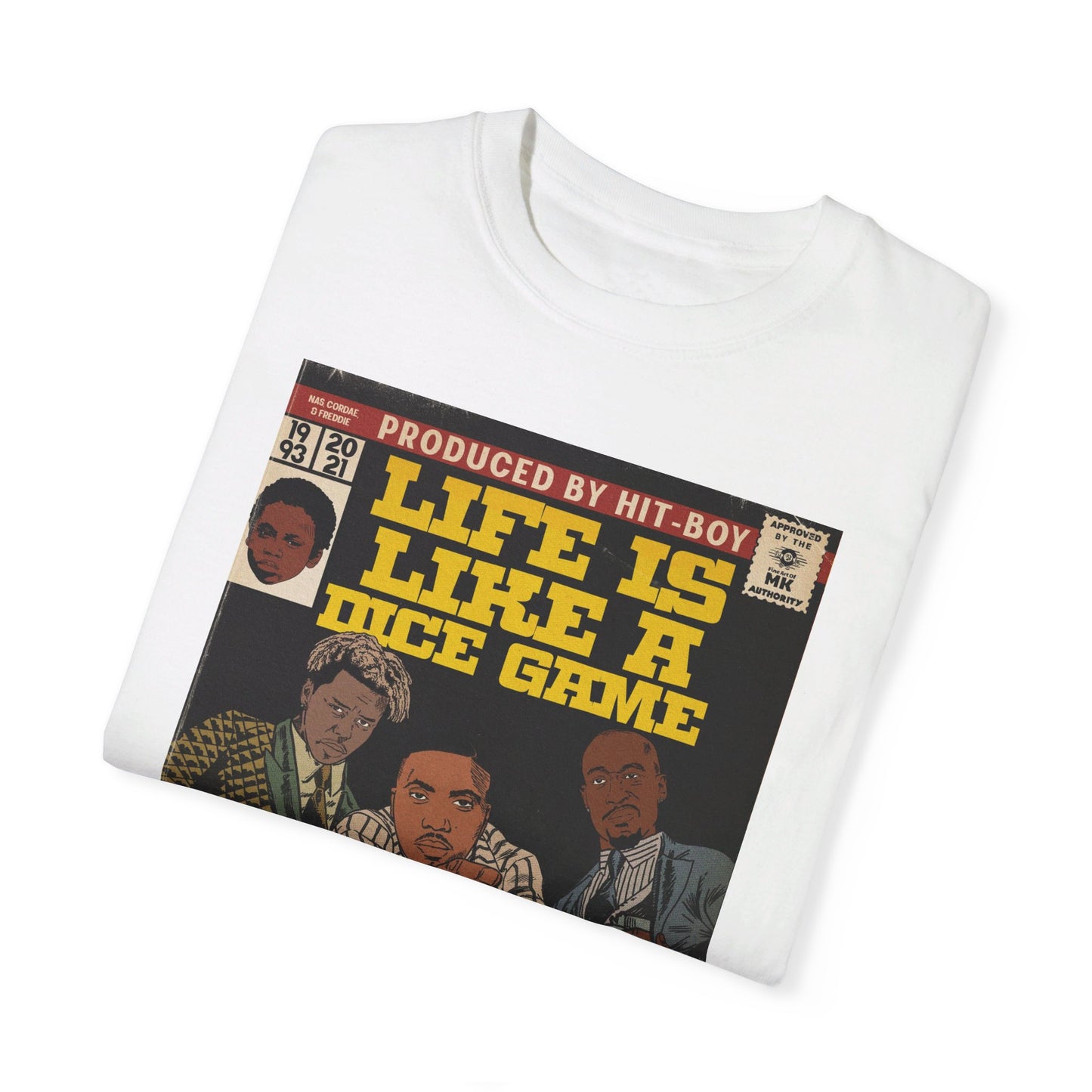 Nas, Freddie Gibbs, Cordae - Life is Like a Dice Game - Unisex Comfort Colors T-shirt