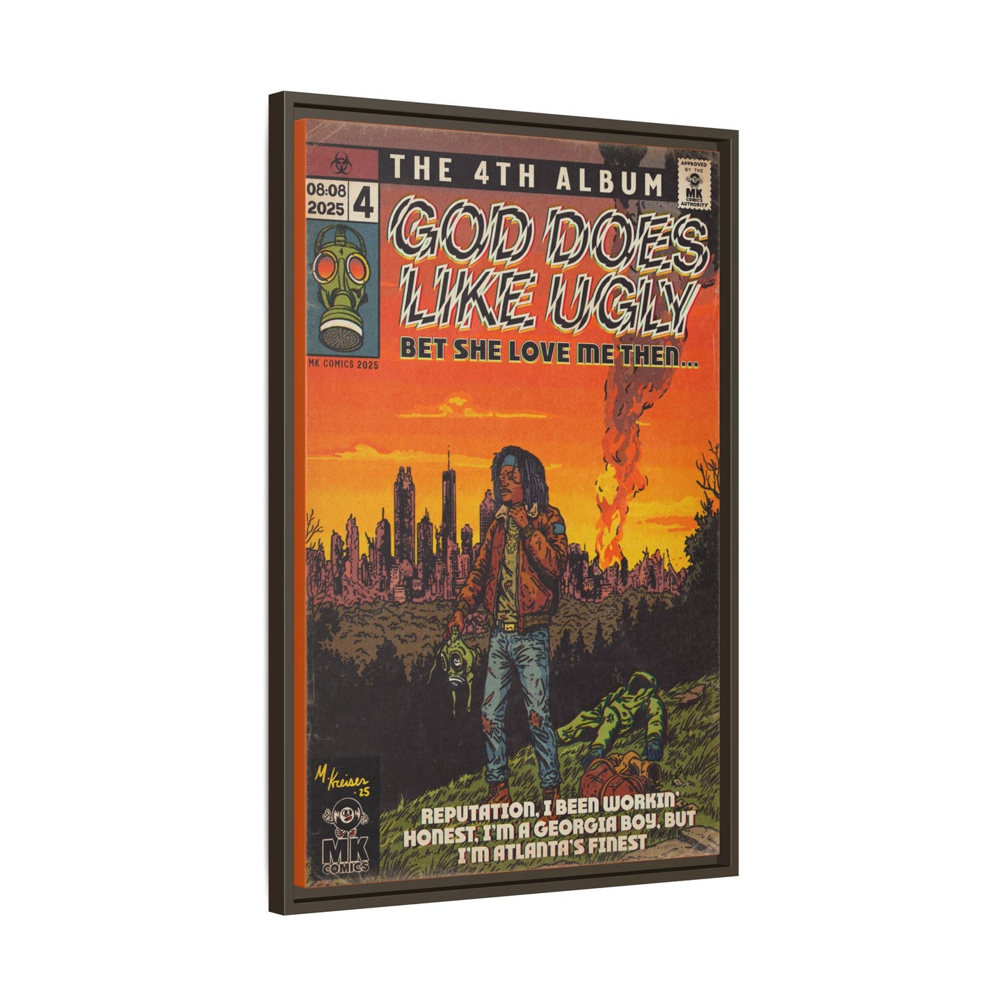 God Does Like Ugly - Matte Canvas, Framed (Multi-color)
