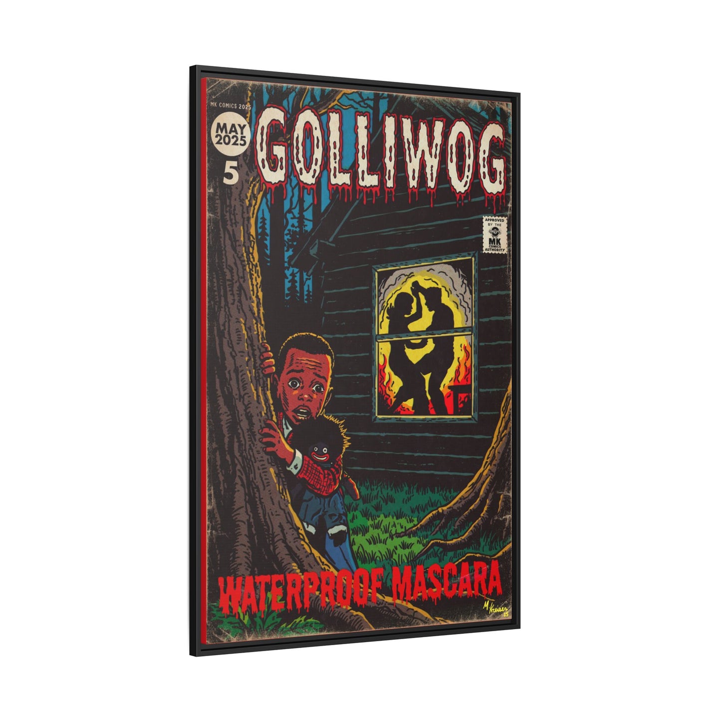 Waterproof Mascara - Golliwog - Matte Canvas, Framed (Multi-color)