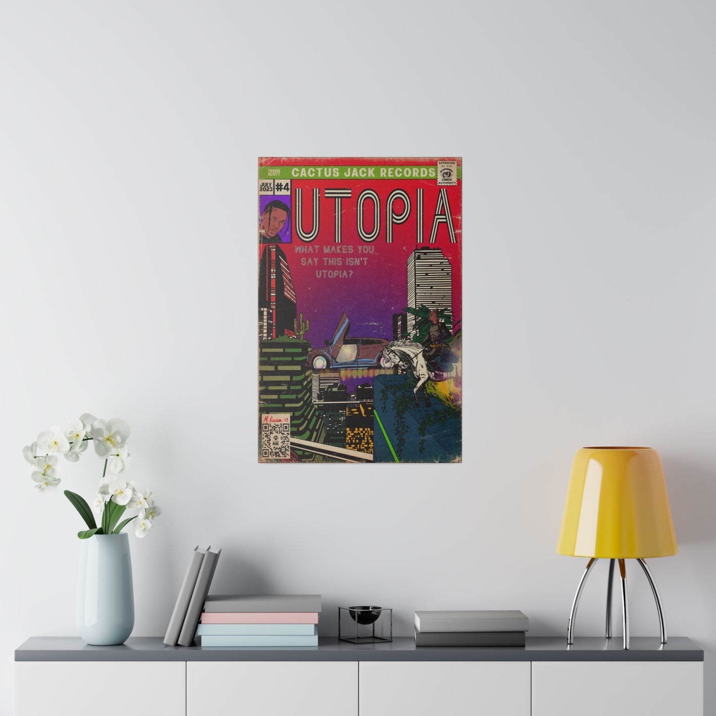 Travis Scott - Utopia - Matte Canvas, Stretched, 0.75"