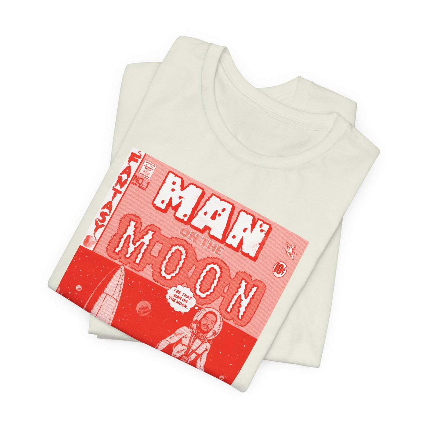 Man on the Moon - RED VARIANT - Unisex Jersey Short Sleeve Tee