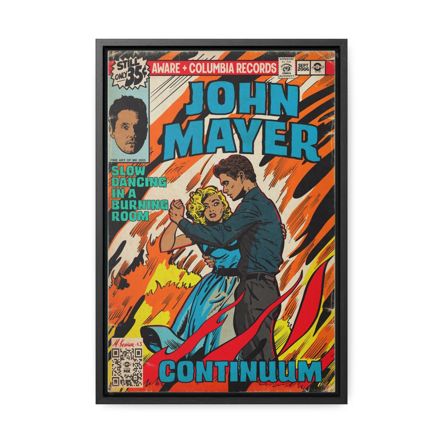 John Mayer - Slow Dancing in a Burning Room - Gallery Canvas Wraps, Vertical Frame