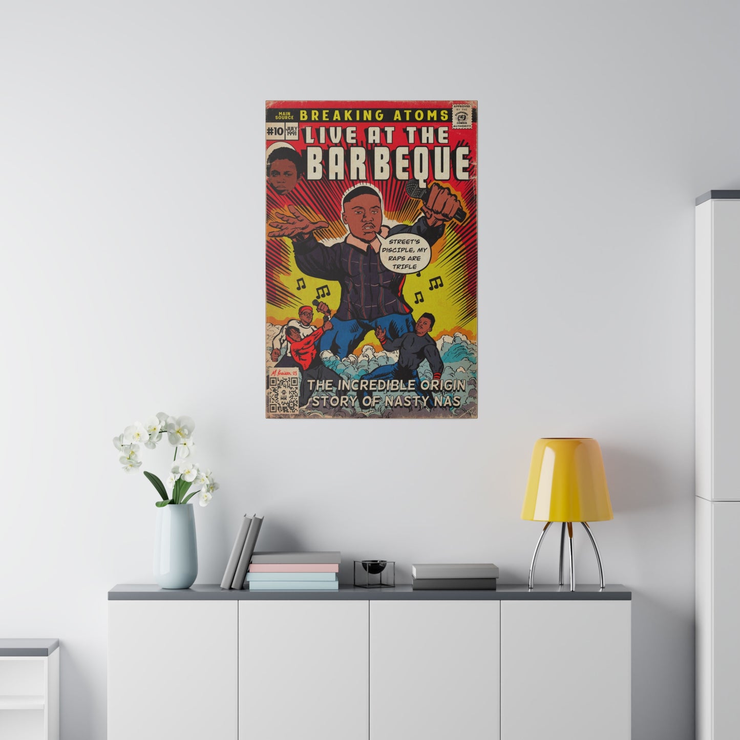 Main Source & Nas - Live at the Barbeque - Matte Canvas, Stretched, 0.75"