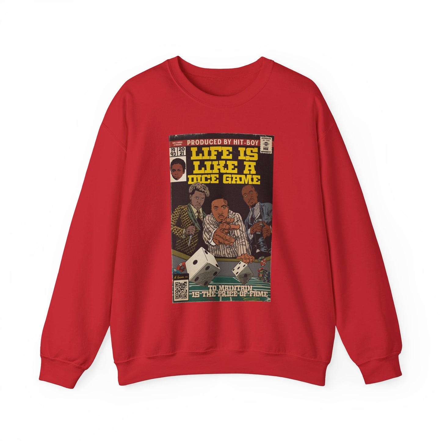Nas, Cordae, & Freddie, Life Is Like A Dice Game - Unisex Heavy Blend™ Crewneck Sweatshirt