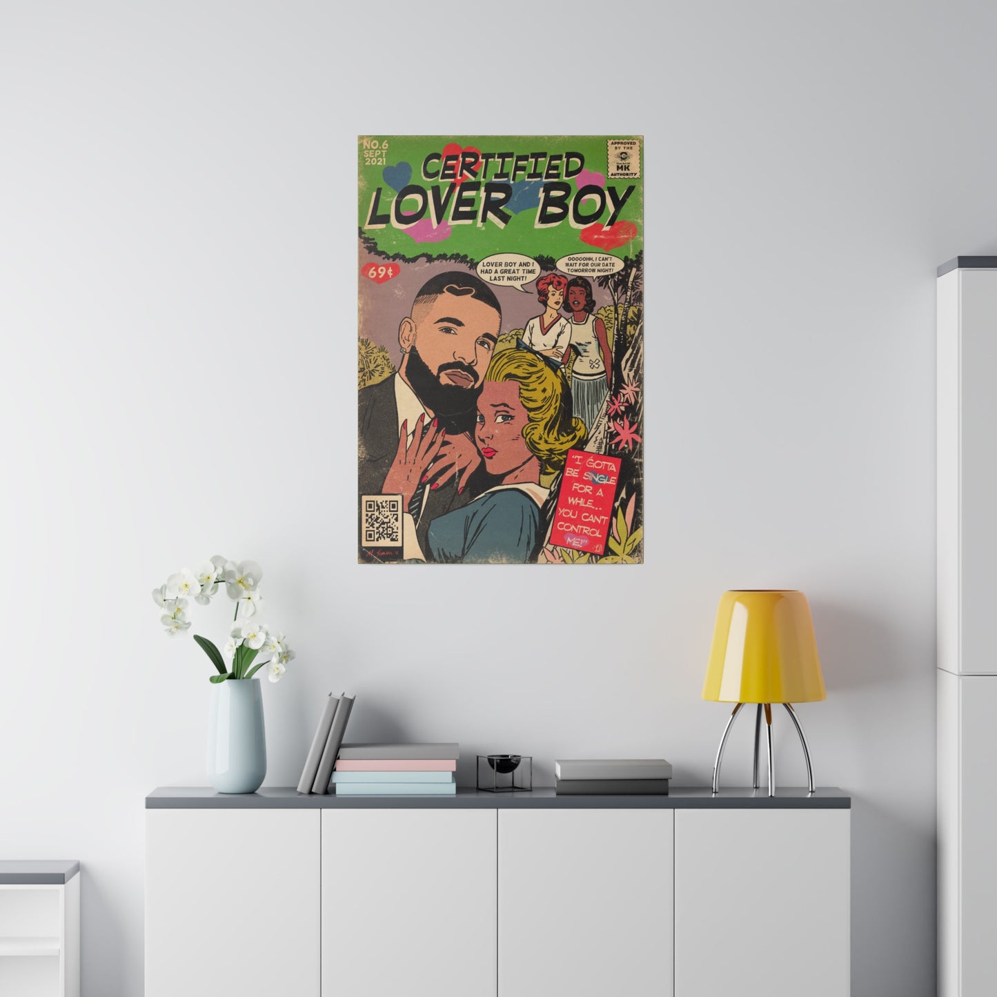 Drake - Certified Lover Boy - Matte Canvas, Stretched, 0.75"