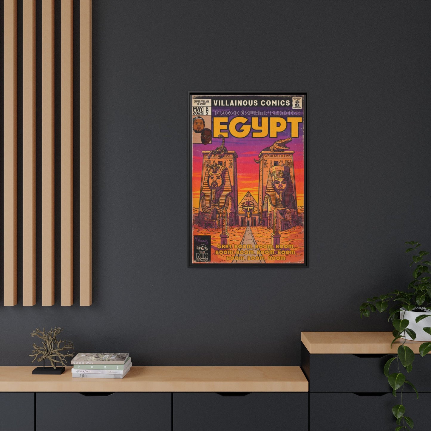 Egypt Remix - Matte Canvas, Framed (Multi-color)