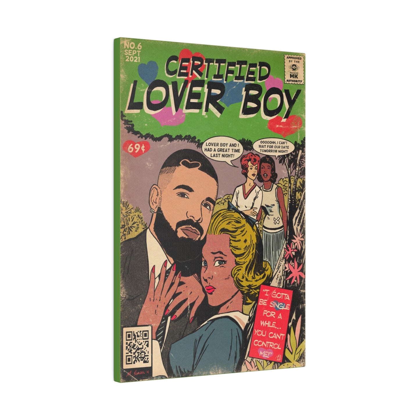 Drake - Certified Lover Boy - Matte Canvas, Stretched, 0.75"