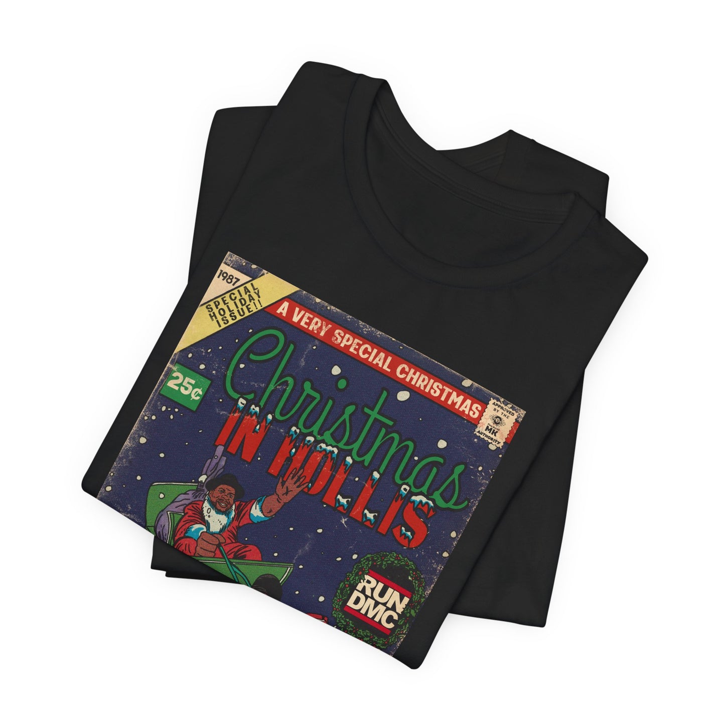 Christmas In Hollis - Hip Hop Comic Art - Unisex Jersey Short Sleeve Tee